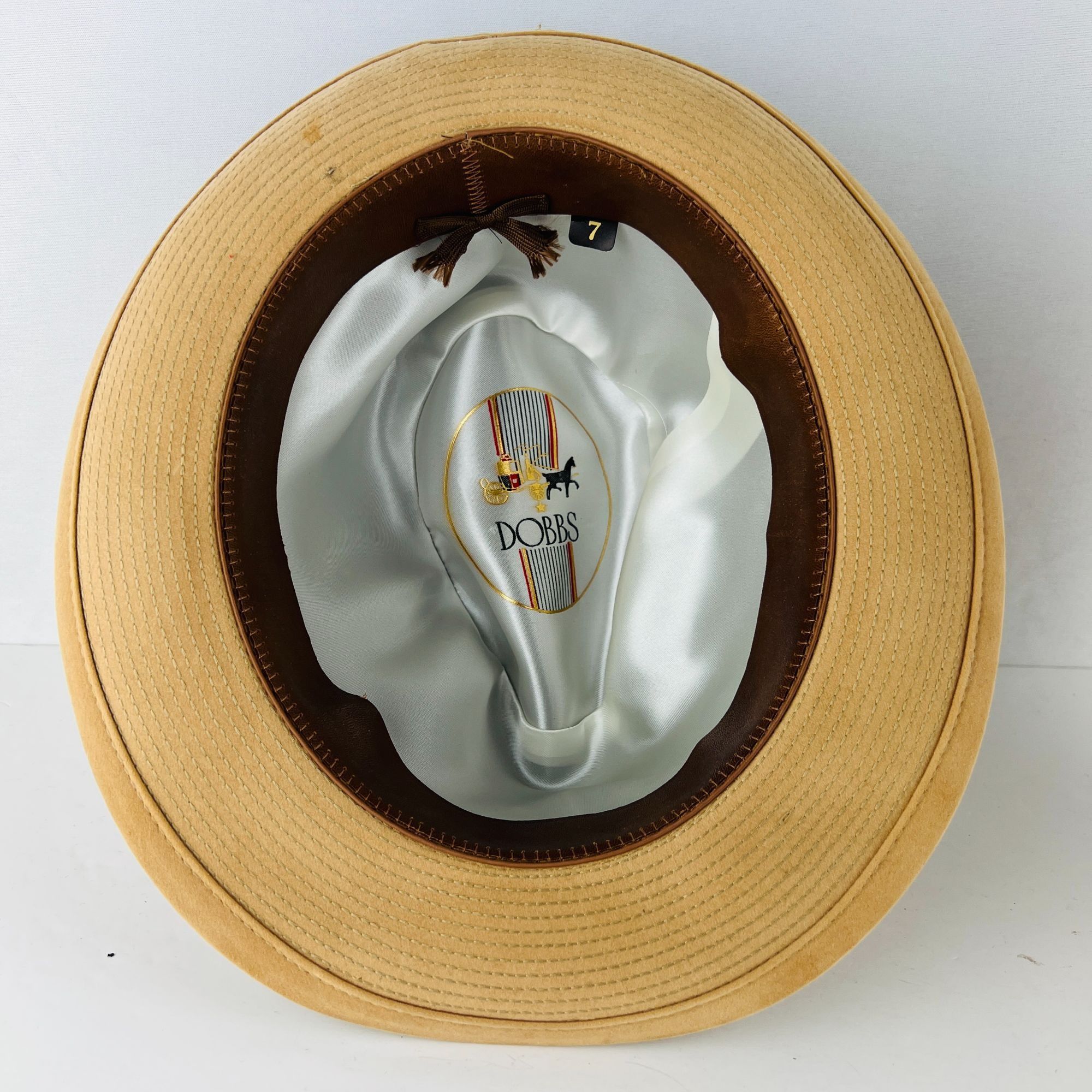Other Dobbs Tan Suede Leather Fedora Hat with Feather Accent Size Size ONE SIZE - 7 Thumbnail