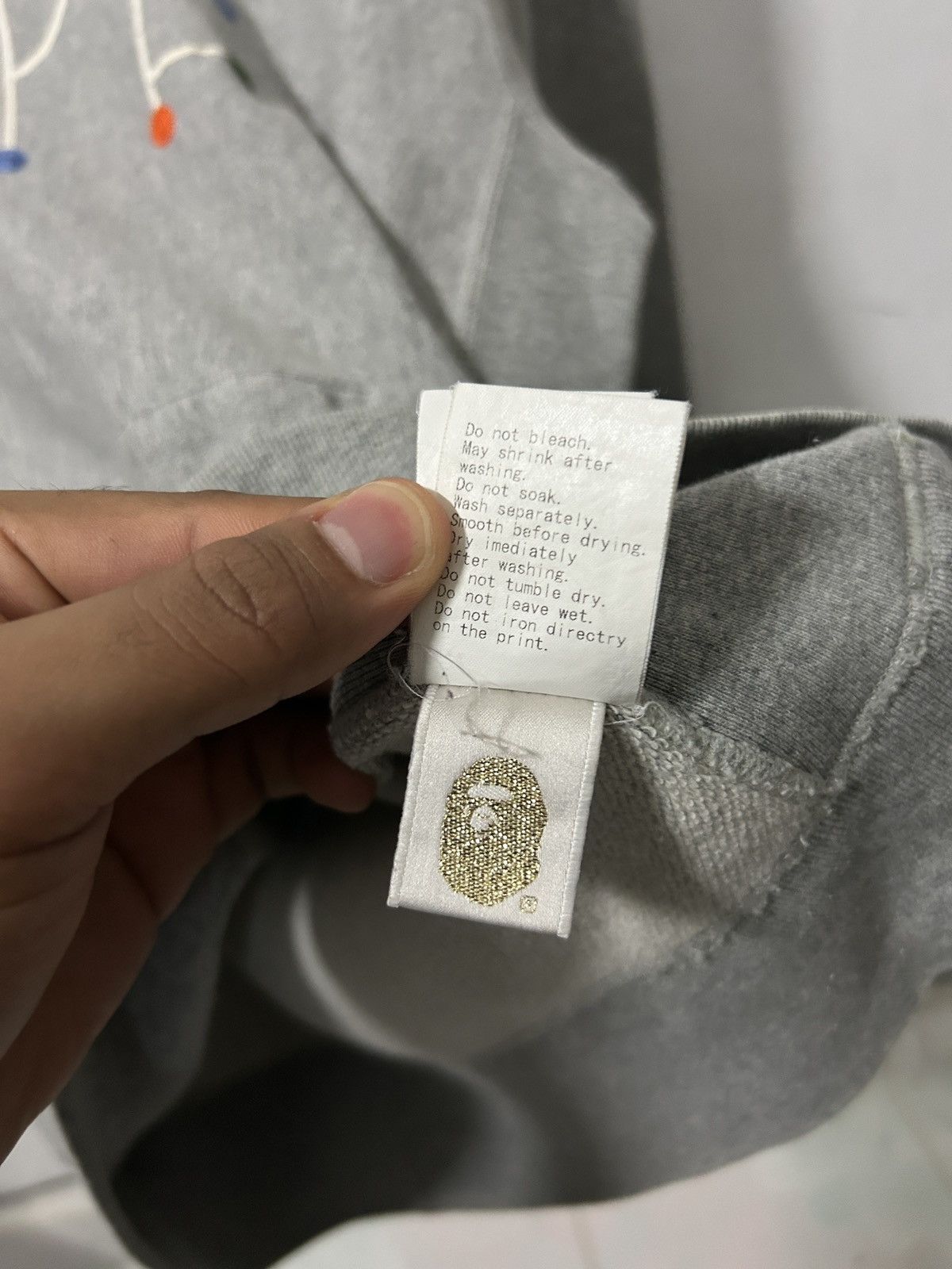 Bape Vintage Bape Bathing Ape spell out hoodie nigo era Size US M / EU 48-50 / 2 - 7 Thumbnail
