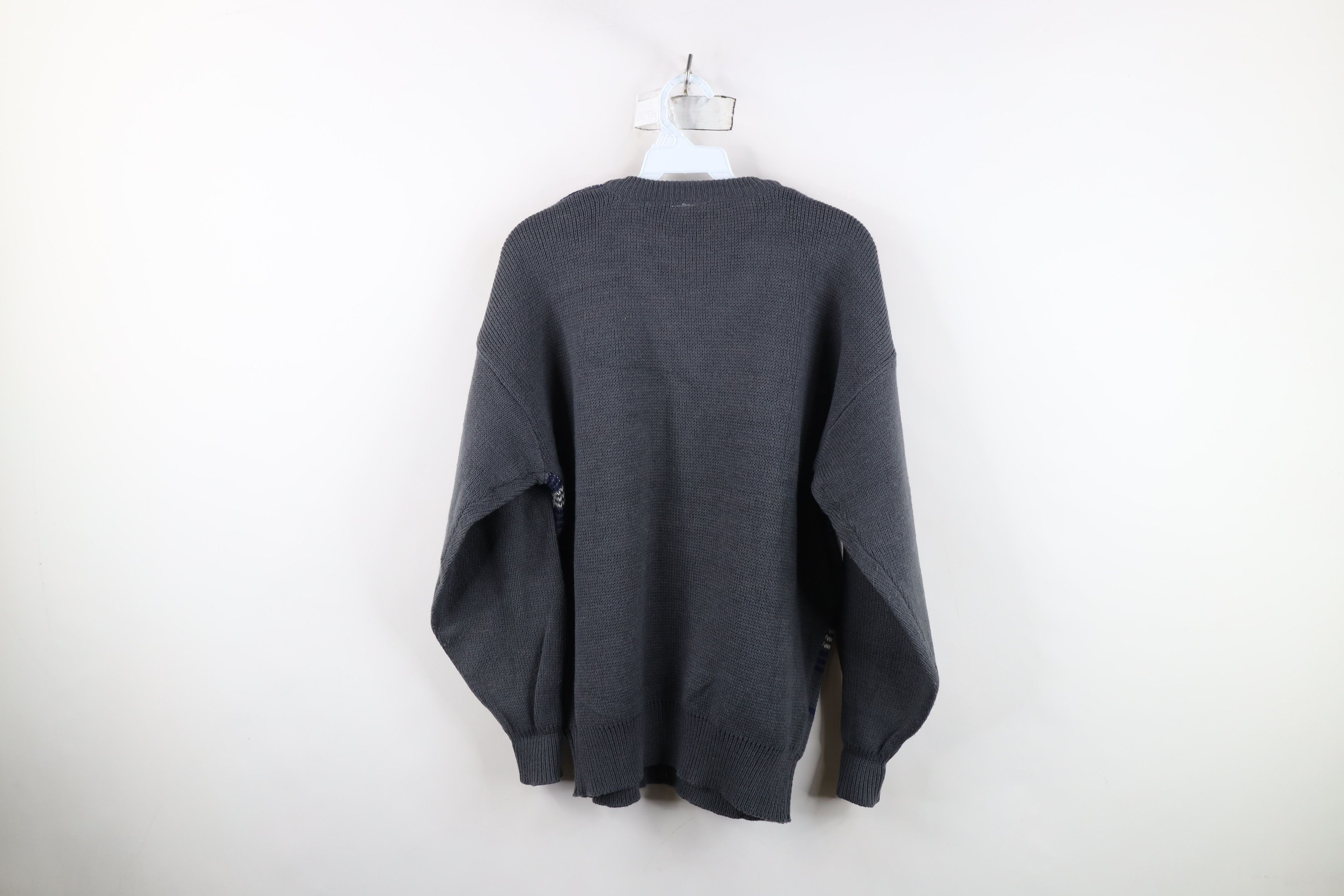Vintage Vintage 90s Streetwear Ribbed Knit V-Neck Sweater Plaid Size US M / EU 48-50 / 2 - 12 Thumbnail