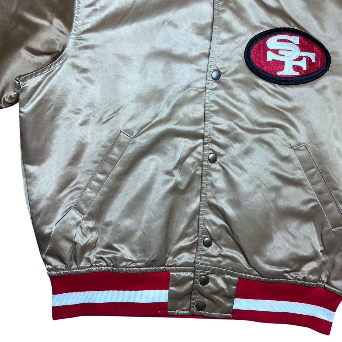 Starter 1990s NFL San Francisco 49ers Starter Spell Out Satin Jacket Size US M / EU 48-50 / 2 - 10 Thumbnail