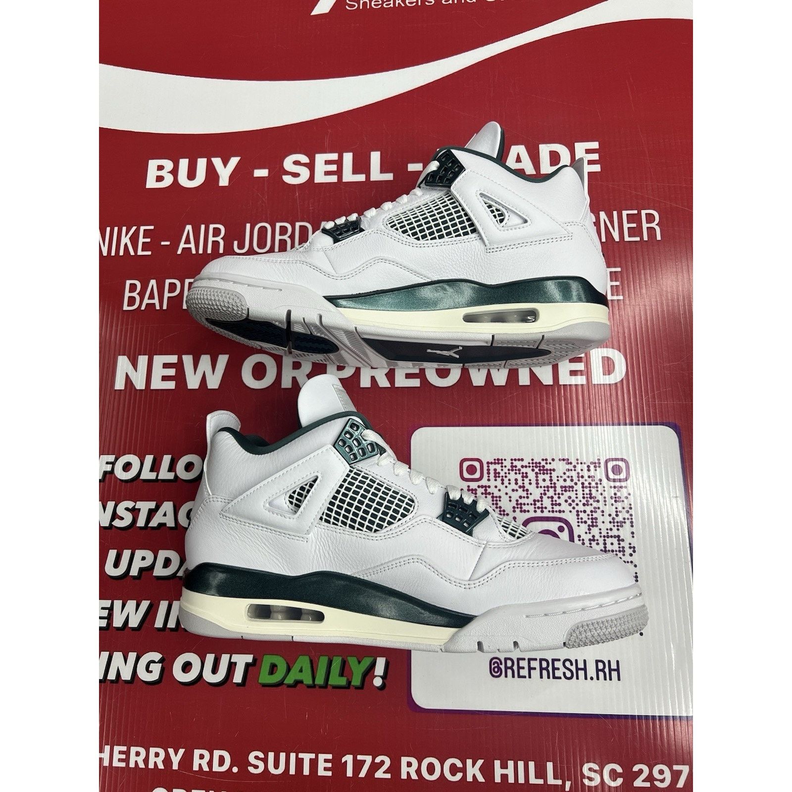 Jordan Brand Air Jordan 4 Oxidized Green Size 10 (FQ8138-103) Size US 10 / EU 43 - 3 Thumbnail