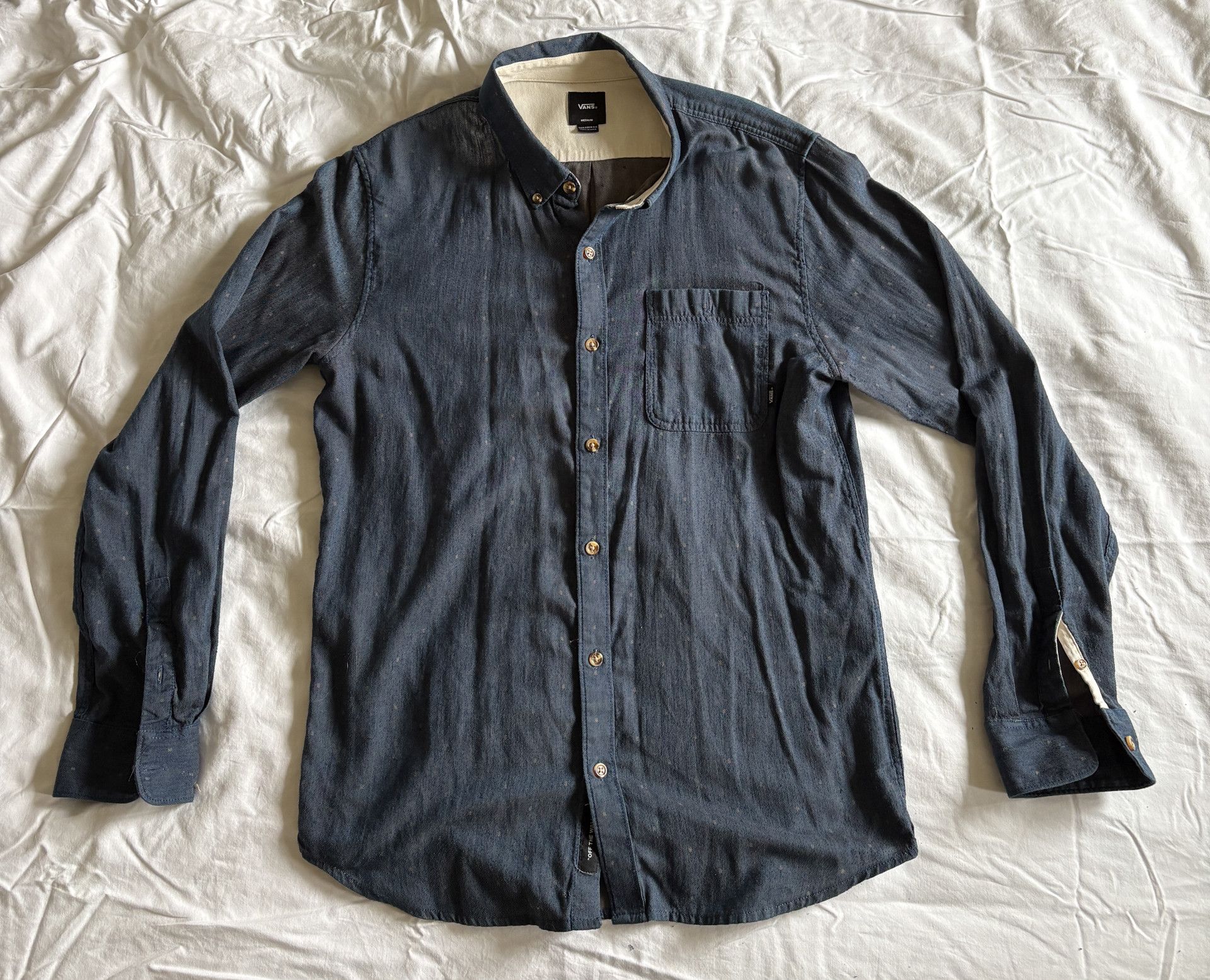 Vans Vans long sleeve button down - size medium - blue Size US M / EU 48-50 / 2 - 1 Thumbnail