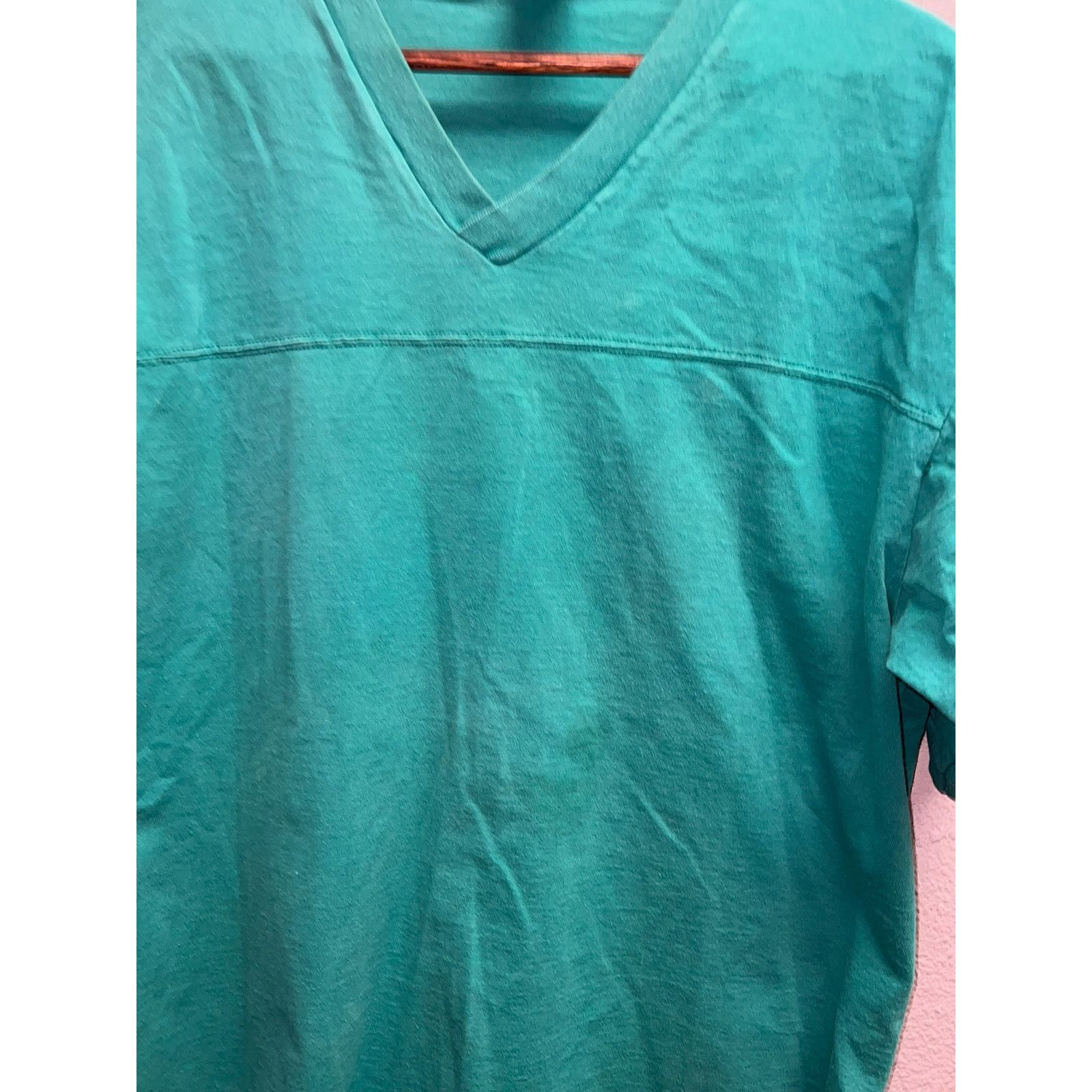 Jerzees 90s Vintage Jerzees USA Made Teal Blank Shirt VTG Large Size US L / EU 52-54 / 3 - 4 Thumbnail