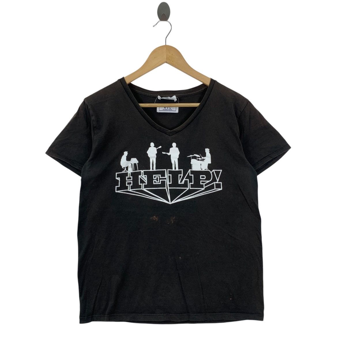 Vintage THE BEATLES x #VC International HELP Band Tshirt Size US S / EU 44-46 / 1 - 1 Thumbnail