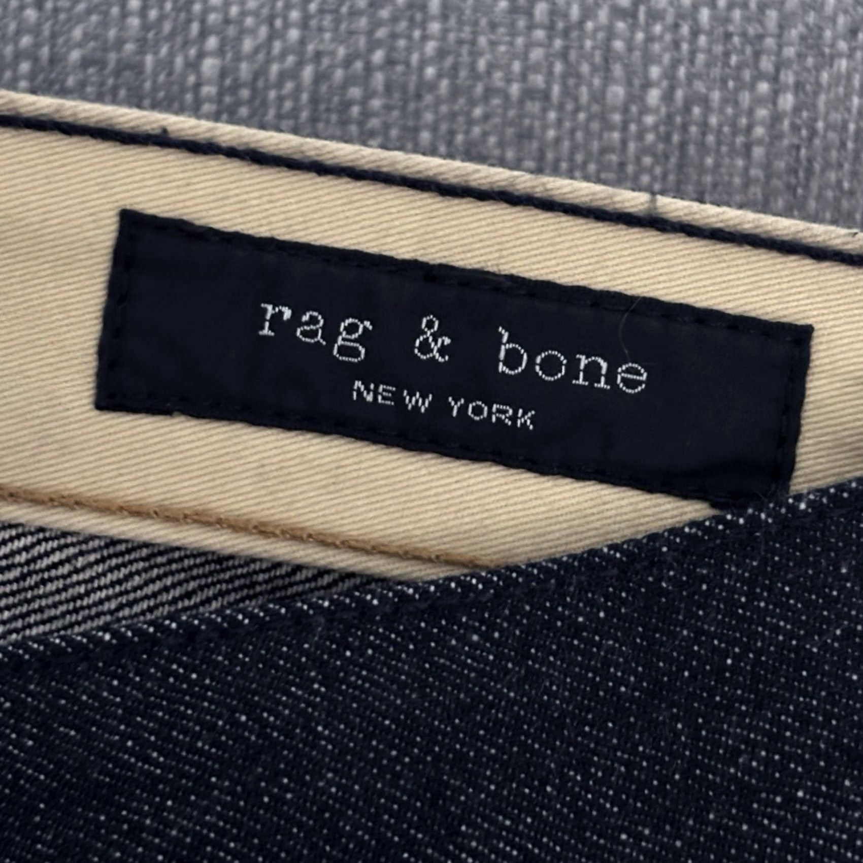 Rag & Bone Rag & Bone Jeans Darkwash Denim W31 L32 Button Fly Tapered Leg Mens Navy Used Size US 31 - 7 Thumbnail