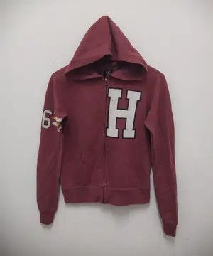 Forever 21 VINTAGE STYLE Harvard University Zip Hoodie Maroon 36 Size US S / EU 44-46 / 1 - 3 Thumbnail