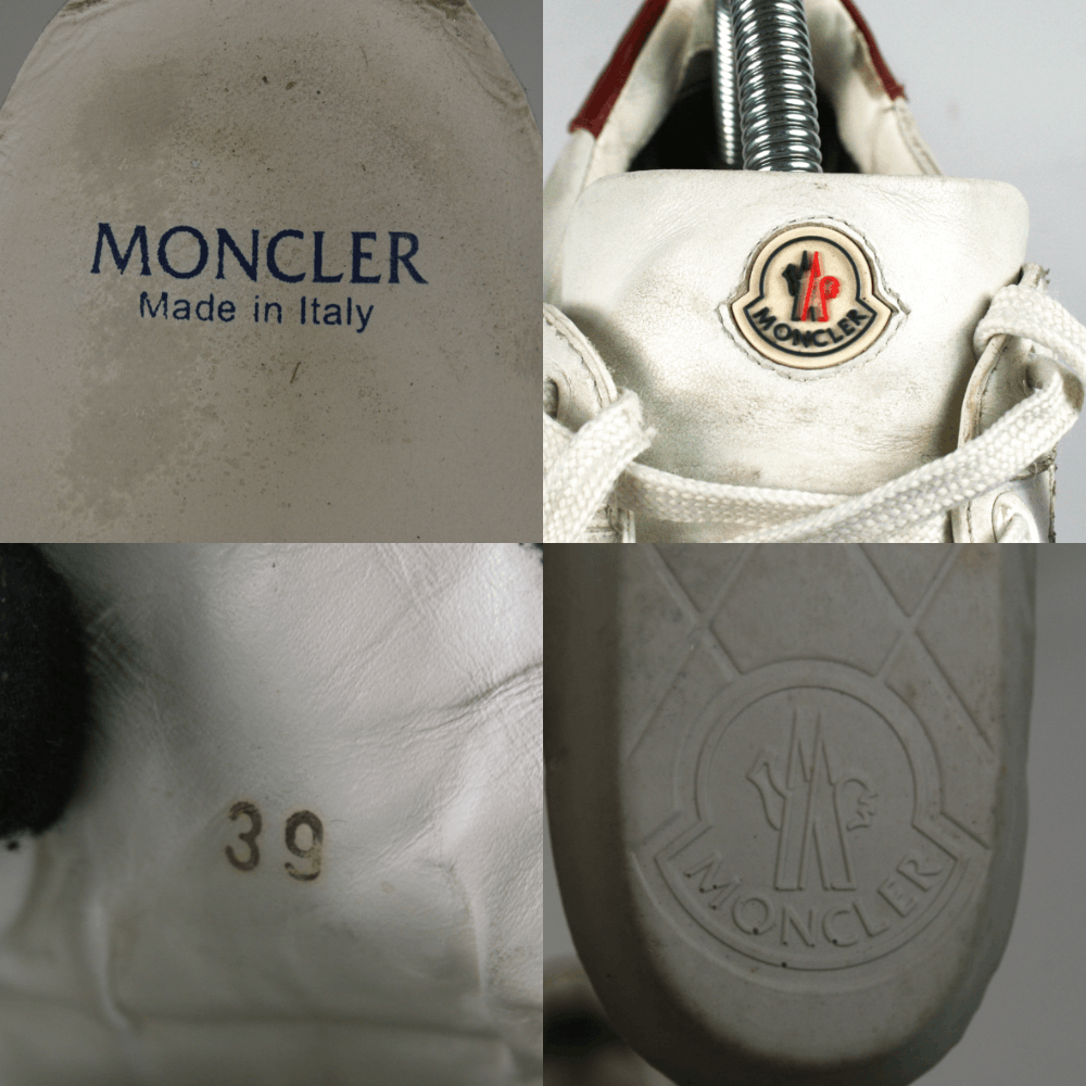 Moncler Distressed "New Leni" Low Leather Sneakers Size US 9 / IT 39 - 12 Thumbnail