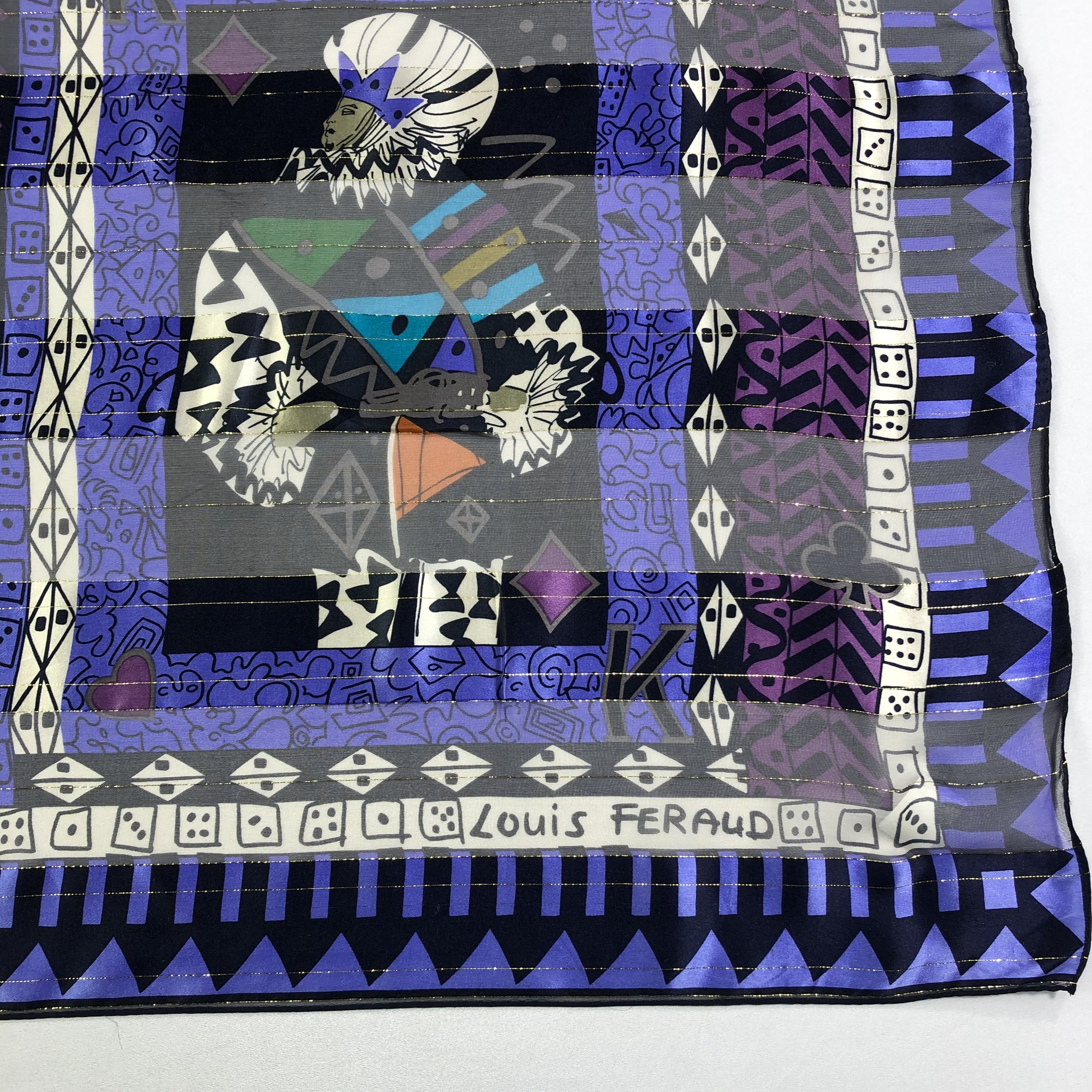 Louis Feraud × Vintage Vintage Louis Feraud Silk Scarf Size ONE SIZE - 4 Thumbnail
