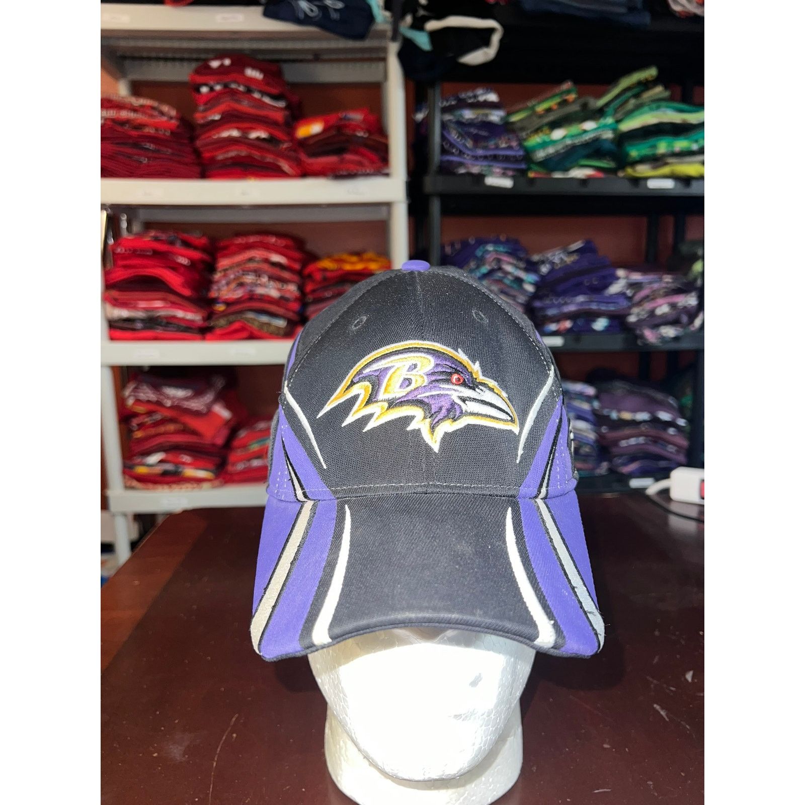 Reebok Baltimore Ravens Reebok Hat Equipment NFL Black Cap Football Size ONE SIZE - 2 Thumbnail