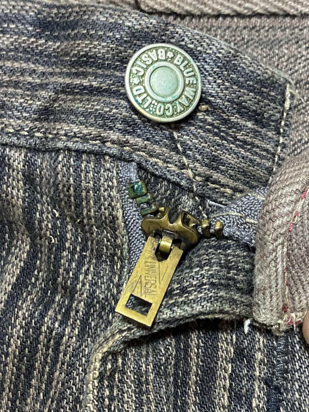 Blue Blue Japan Vtg Japan Blue Way Grunge Punk Distressed Jeans With Belt Size US 33 - 12 Thumbnail