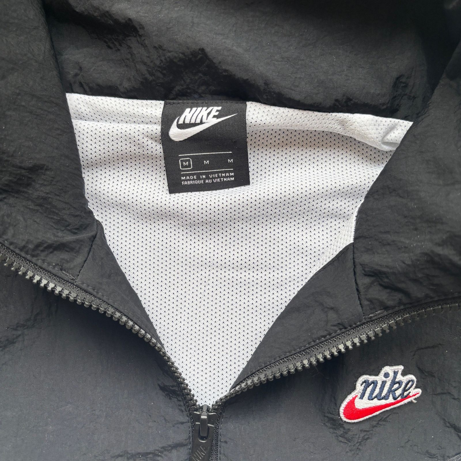 Nike Nike Mens Windbreaker Black / White Half Zip Hooded Jacket Size US M / EU 48-50 / 2 - 3 Thumbnail