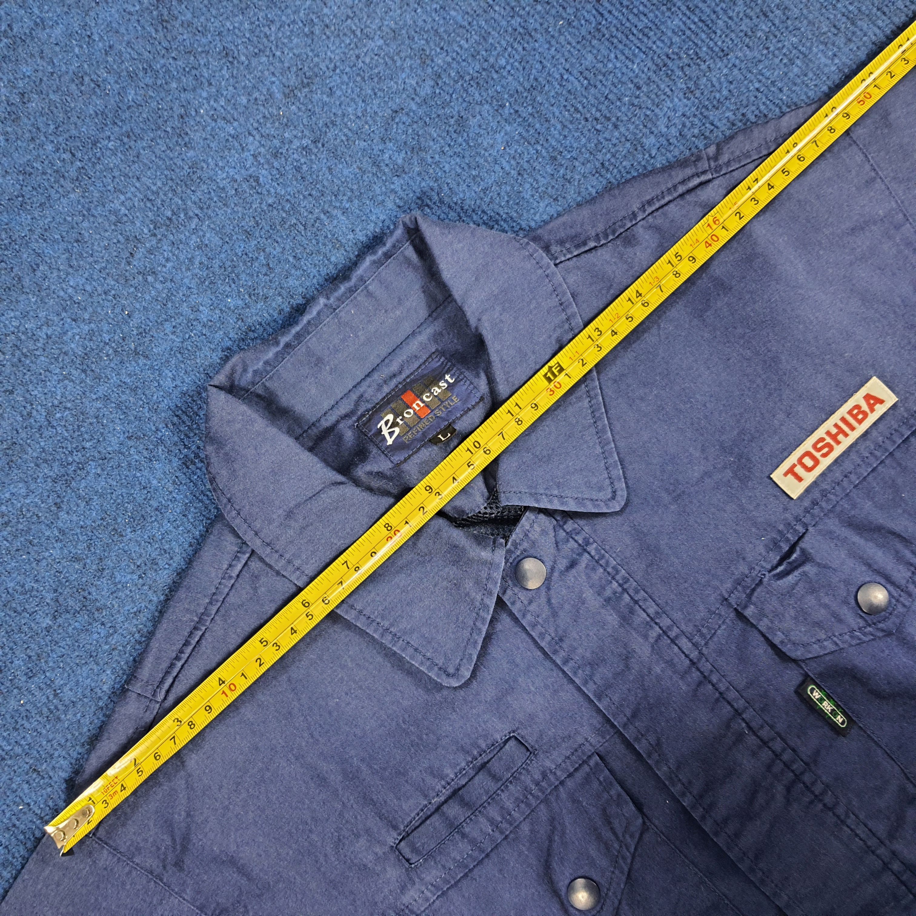 Japanese Brand × Vintage Vintage TOSHIBA Japanese Tech Brand Workwear Jacket Size US M / EU 48-50 / 2 - 8 Thumbnail