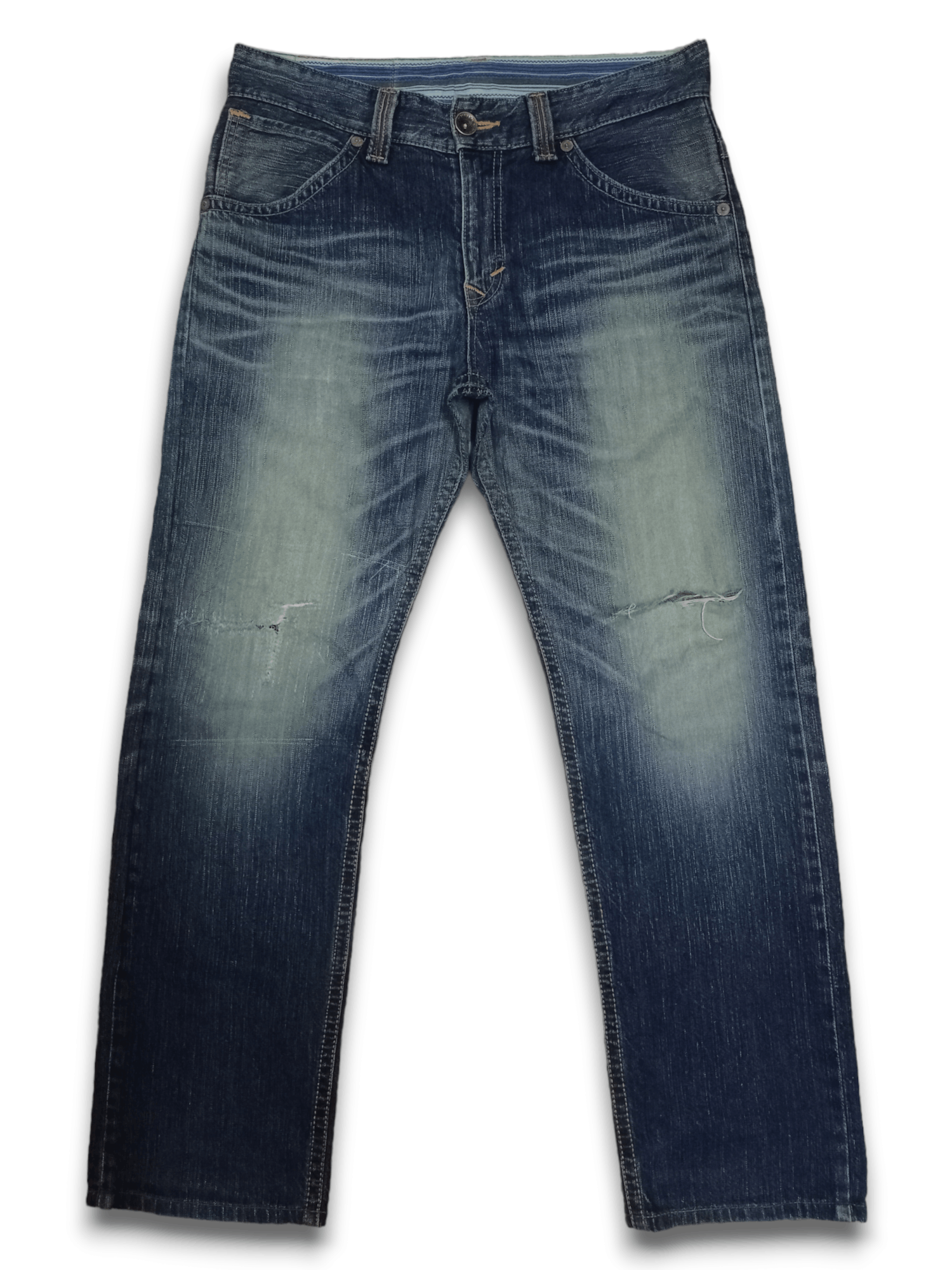Edwin Exclusive Vintage Edwin XV Mud Wash Distressed Baggy Jeans Size US 34 / EU 50 - 15 Thumbnail