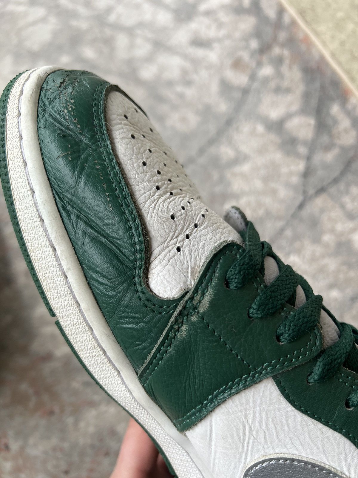 Jordan Brand Nike Air Jordan 1 High OG Green White Size US 14 / EU 47 - 7 Thumbnail