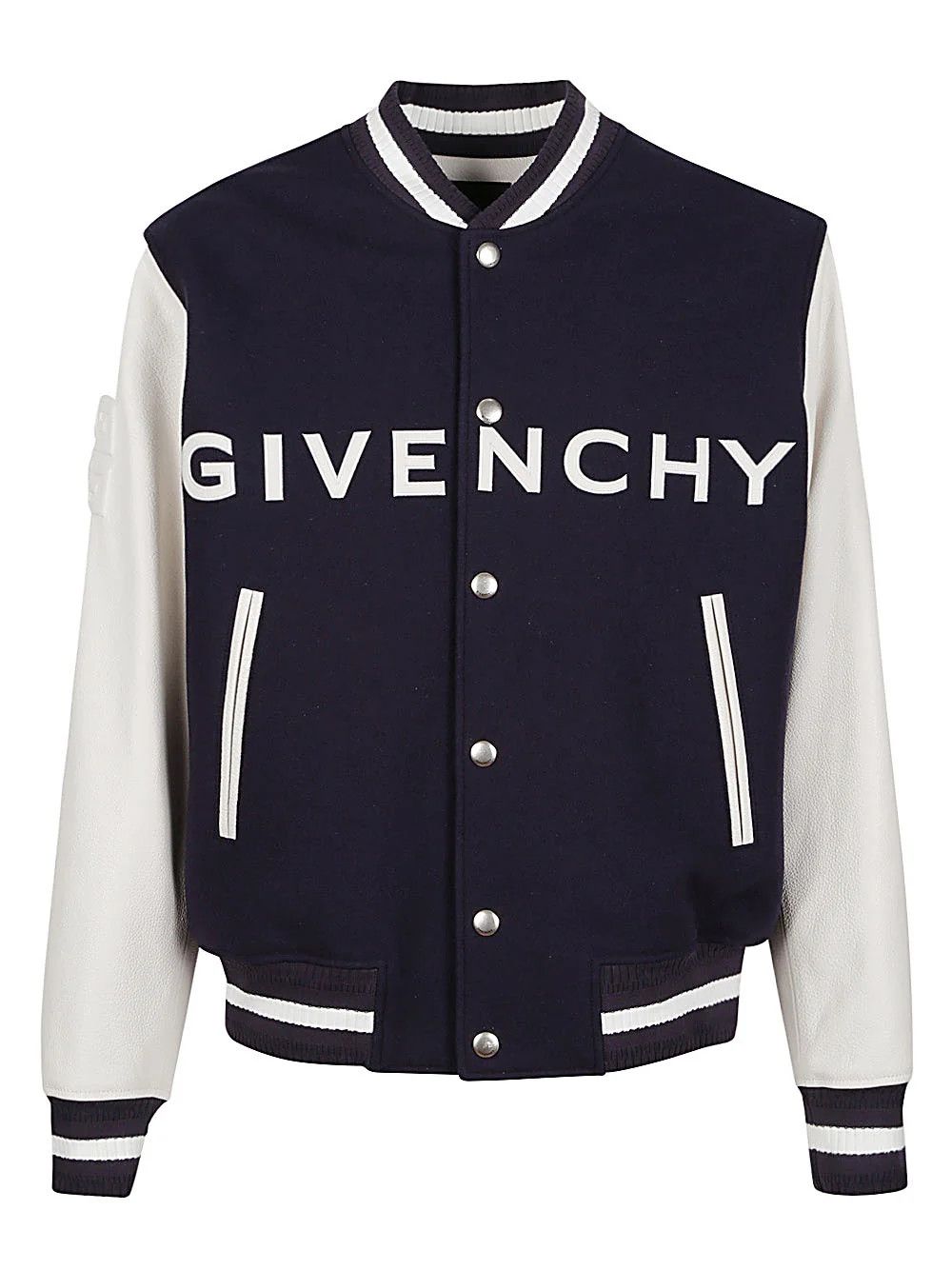 Givenchy Navy Varsity Bomber Jacket Size US XXL / EU 58 / 5 - 1 Thumbnail