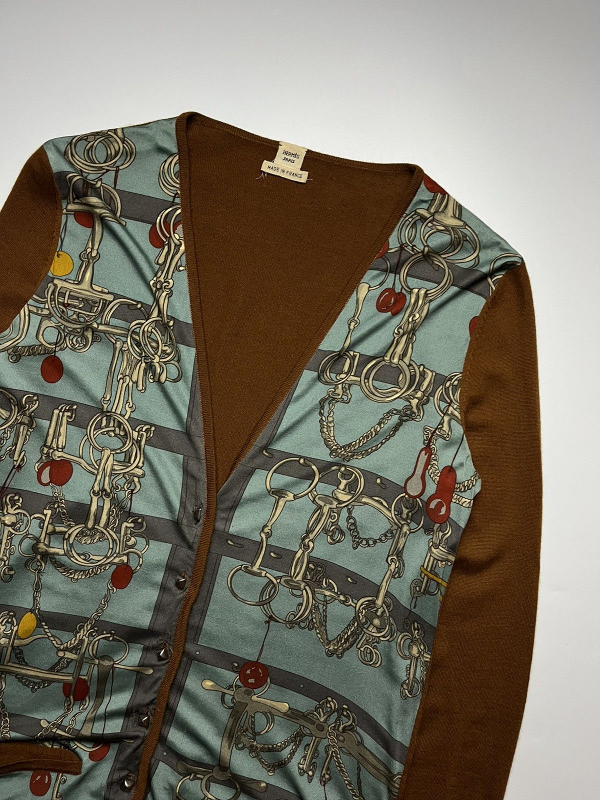 Hermes Hermès by Maison Margiela Chain Iron Button Cardigan Size XS / US 0-2 / IT 36-38 - 5 Thumbnail