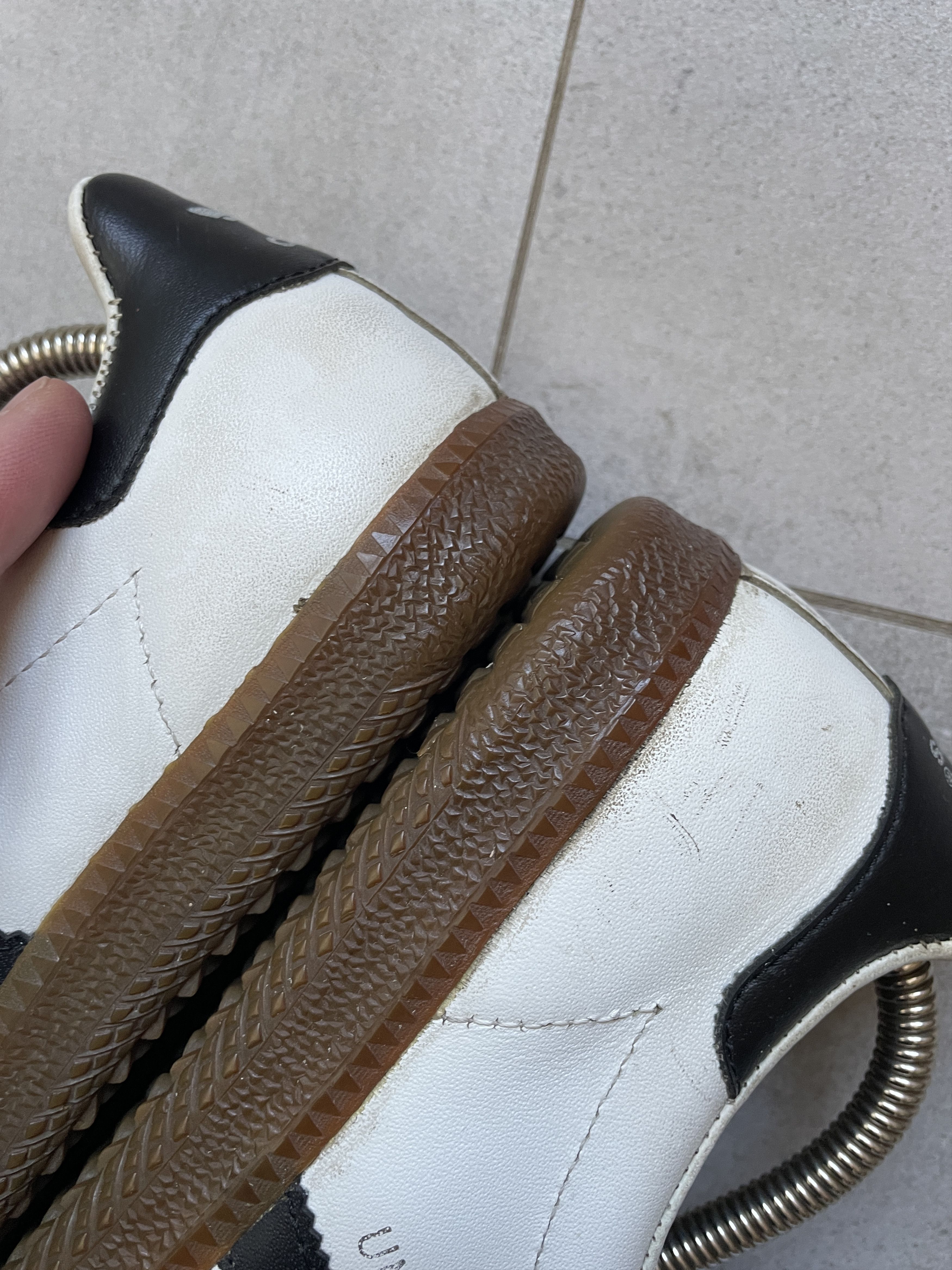 Adidas × Vintage Y2K ADIDAS 80S WHITE BEIGE LEATHER UNIVERSAL SNEAKERS Size US 8.5 / EU 41-42 - 5 Thumbnail