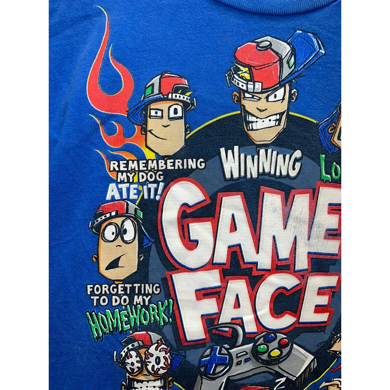 Vintage Youth Video Game Shirt Game Face Gaming Blue Tee Kids Xl Size S / US 4 / IT 40 - 2 Thumbnail
