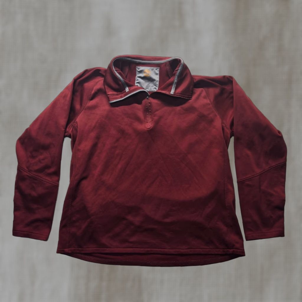 Timberland Timberland Pullover Sweater Long Sleeve 1/4 Zip Adult Men XL Red Size US XL / EU 56 / 4 - 1 Thumbnail