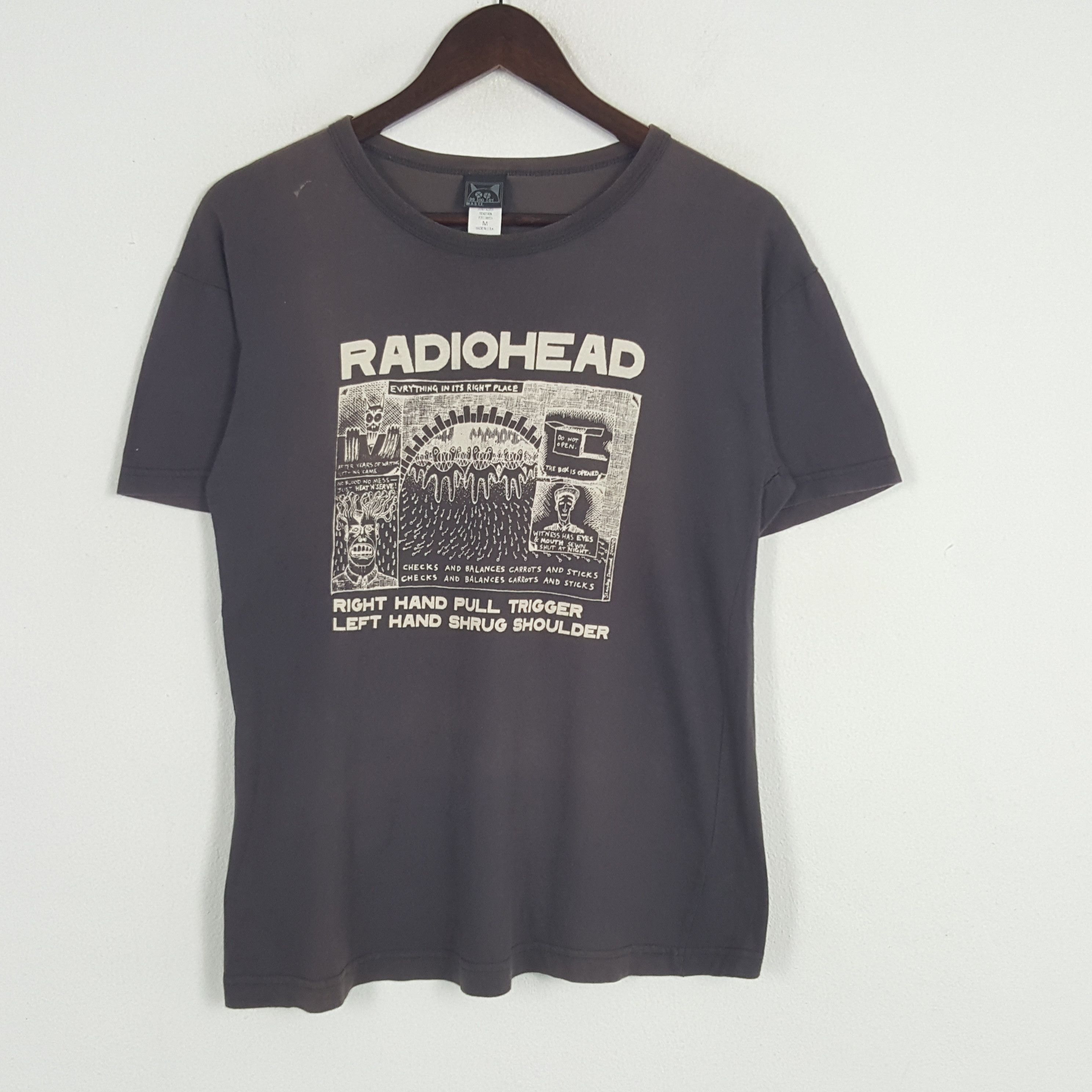 Band Tees × Vintage Vintage RADIOHEAD American Rock Band Tshirt Size US M / EU 48-50 / 2 - 1 Thumbnail