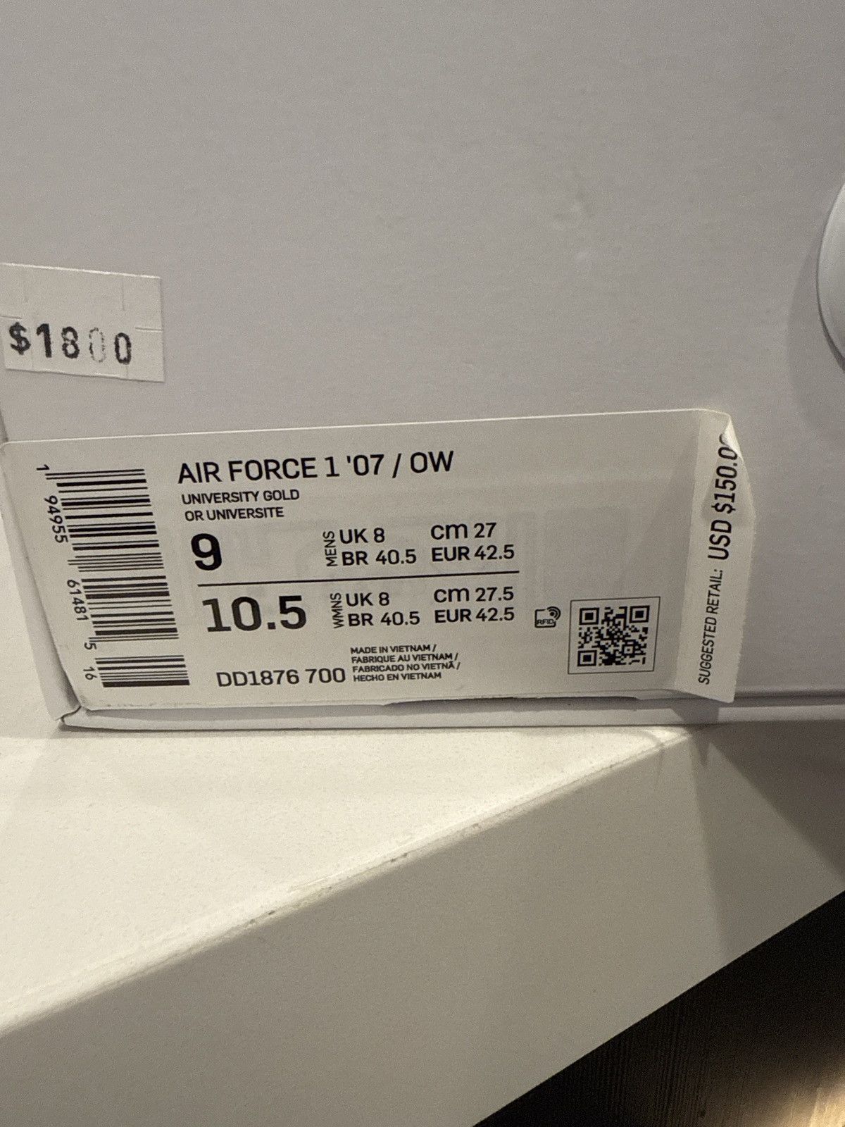 Nike × Off-White Nike Air Force 1 x Off White Size US 9 / EU 42 - 10 Thumbnail