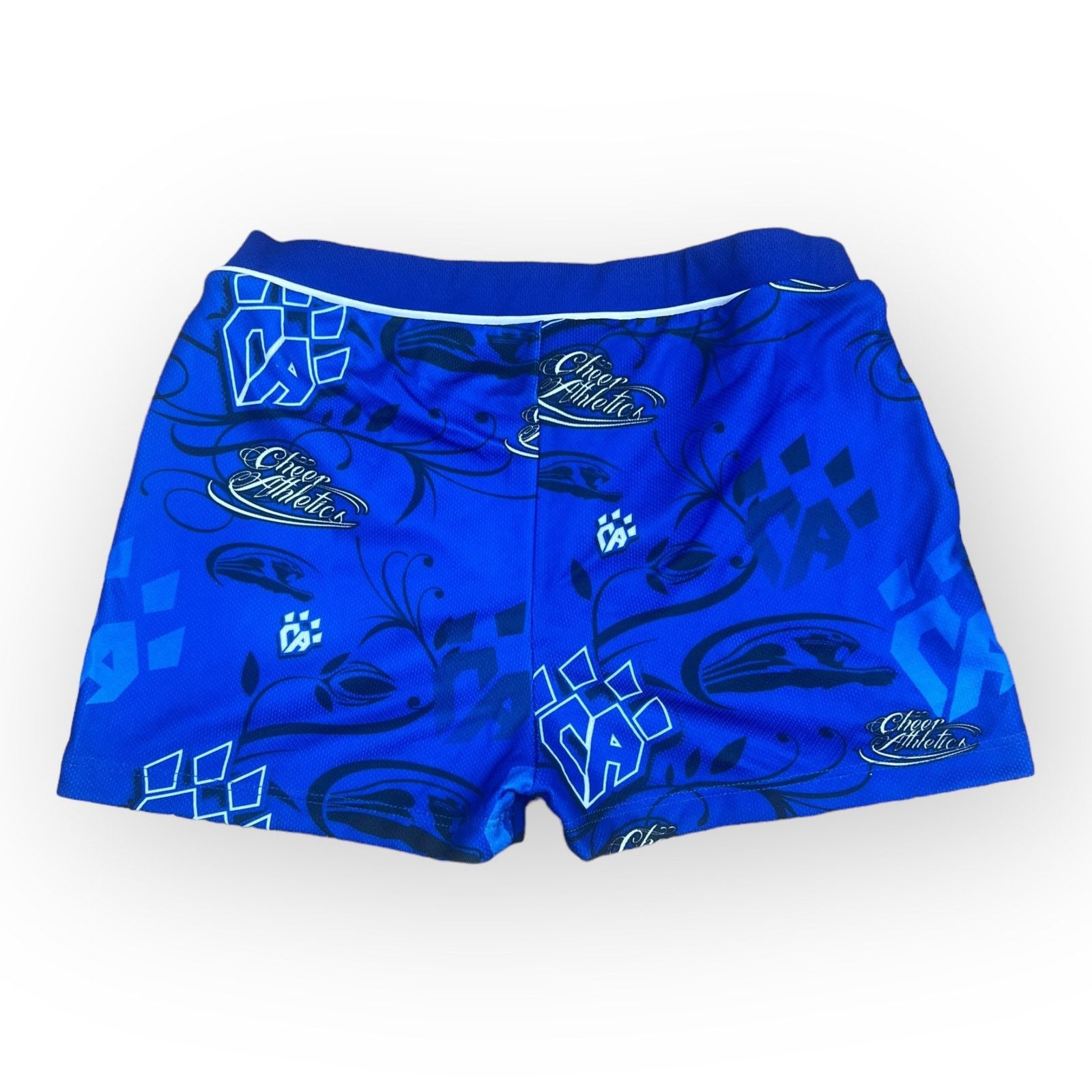 Vintage Cheer Athletics Practice Short - Blue Hot Pants with Logos Size 28" / US 6 / IT 42 - 2 Thumbnail