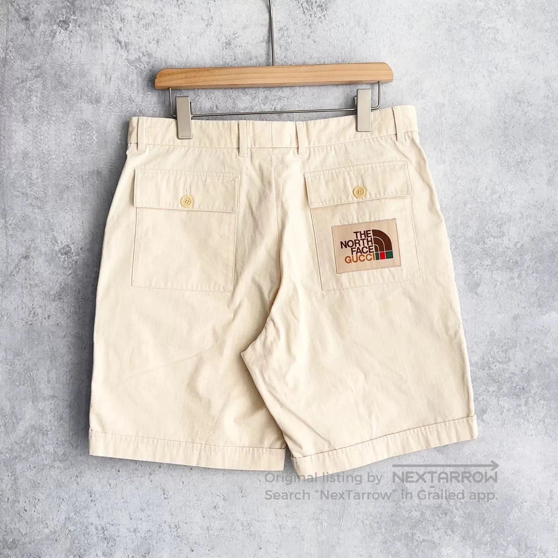 Gucci Gucci x The North Face Beige Cotton Shorts. Size US 32 / EU 48 - 2 Thumbnail