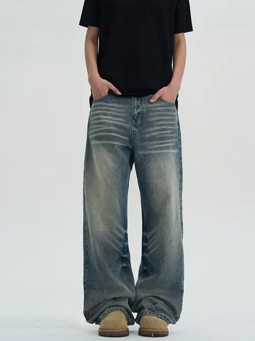 VIBE Blue Baggy Denim Jeans Size US 32 / EU 48 - 1 Thumbnail