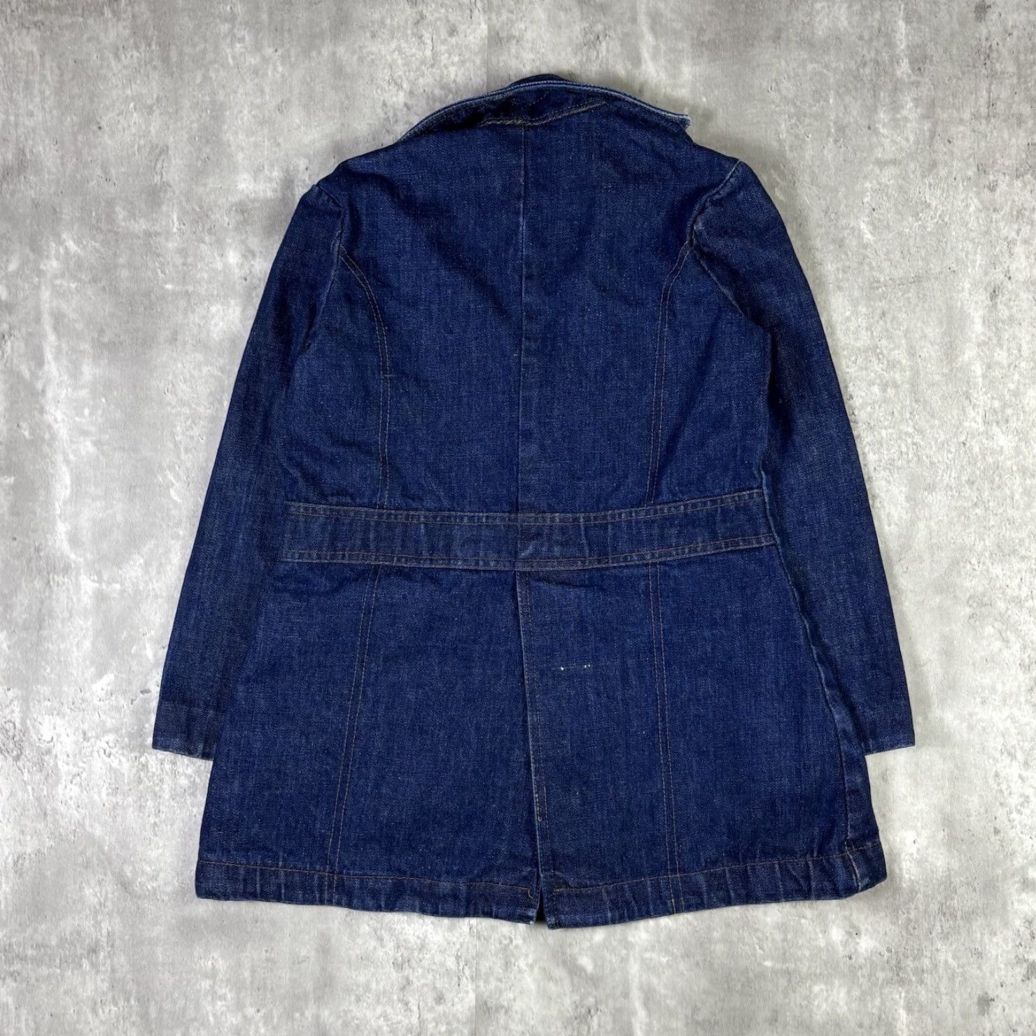 Levi's VINTAGE Levi's Denim Blazer Jacket Women's Small 70s 80s Dark Wash Blue Cotton Mid-Length Button Casual Size S / US 4 / IT 40 - 2 Thumbnail
