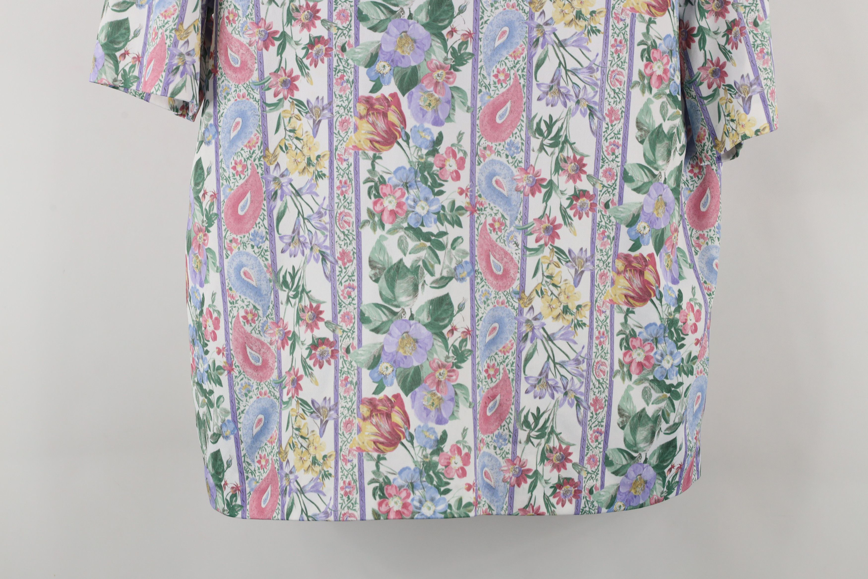 Vintage Vintage 90s Streetwear Flower Ruffle Knit Shirt Blouse USA Size L / US 10 / IT 46 - 3 Thumbnail