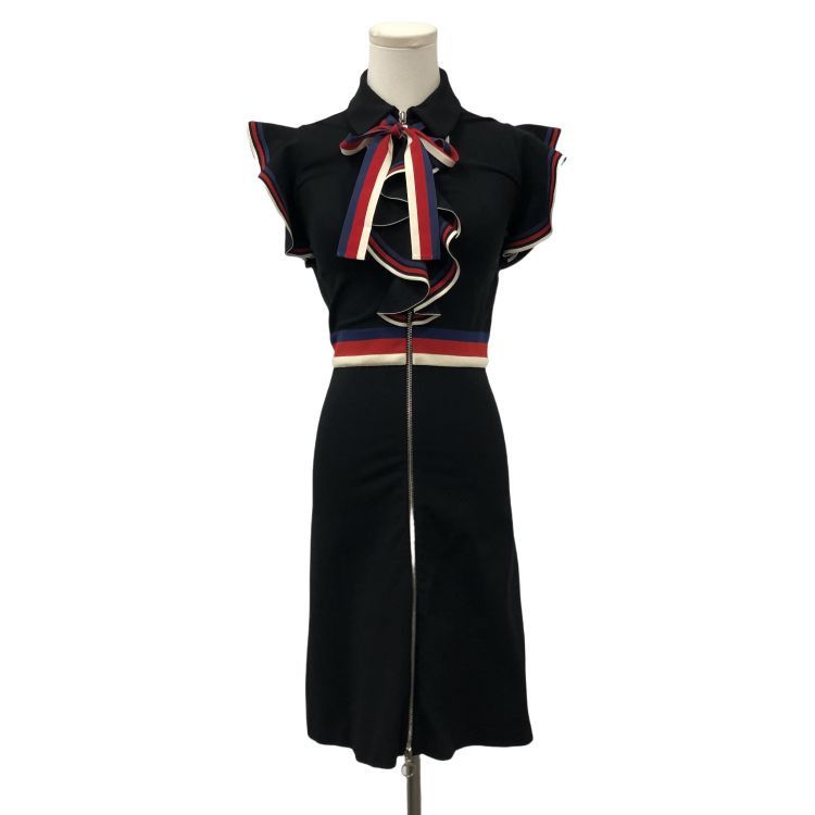 Gucci Gucci Web Stripe Zip Midi Dress Size S Size S / US 4 / IT 40 - 1 Thumbnail