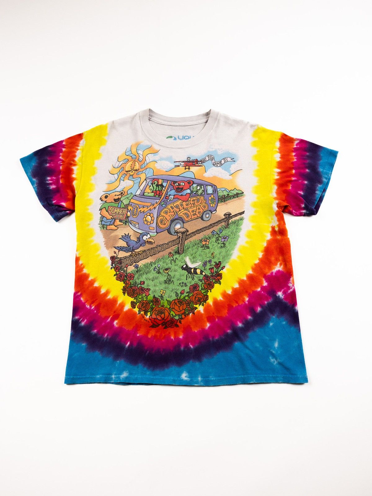 image of Grateful Dead Summer Tour Bus Tie Dye Tee, Men's (Size Medium)