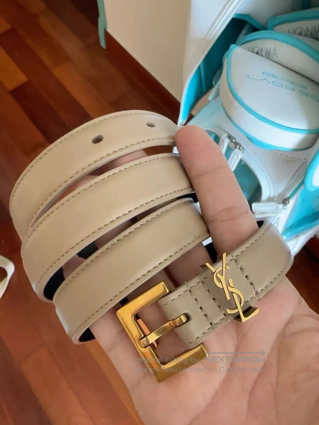 Yves Saint Laurent ysl nude leather belt size 85. Size ONE SIZE - 1 Thumbnail
