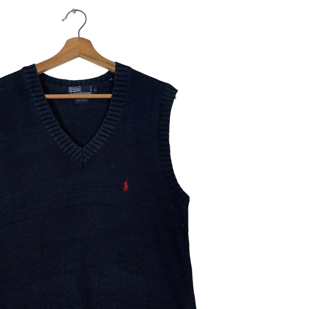 Polo Ralph Lauren POLO RALPH LAUREN Small Logo V Neck Knitted Vest #1191-C54 Size US L / EU 52-54 / 3 - 4 Thumbnail