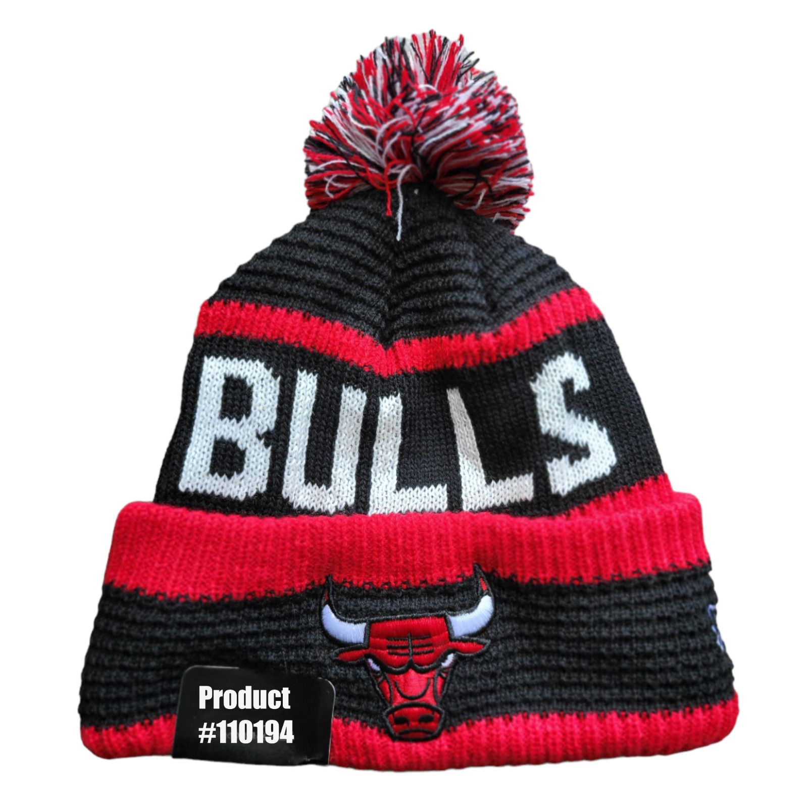NBA NWT Chicago Bulls Waffle Knit Sports Beanie Fleece Lined Size ONE SIZE - 2 Thumbnail