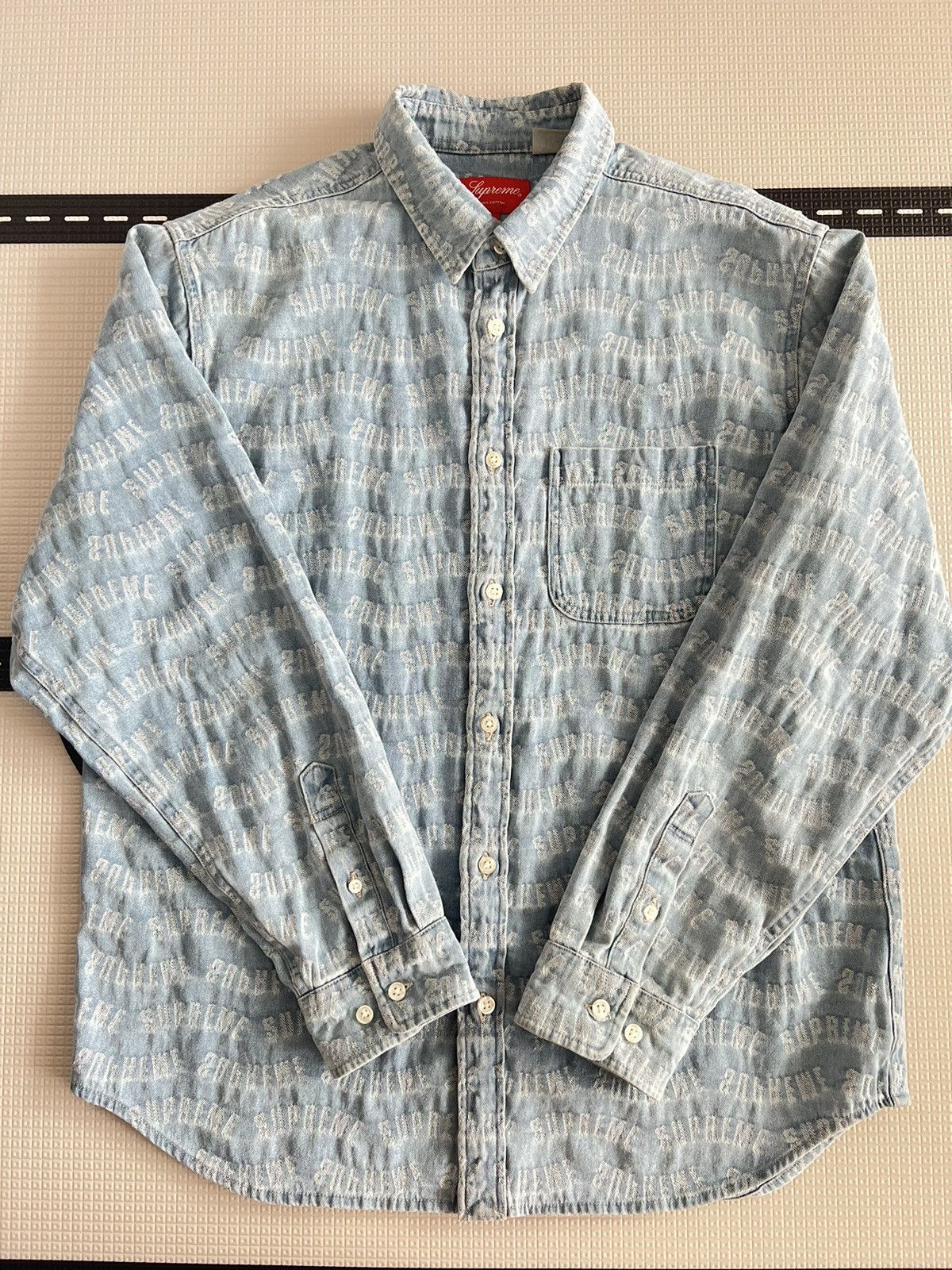 Supreme Arc Jacquard Denim authentic Shirt.