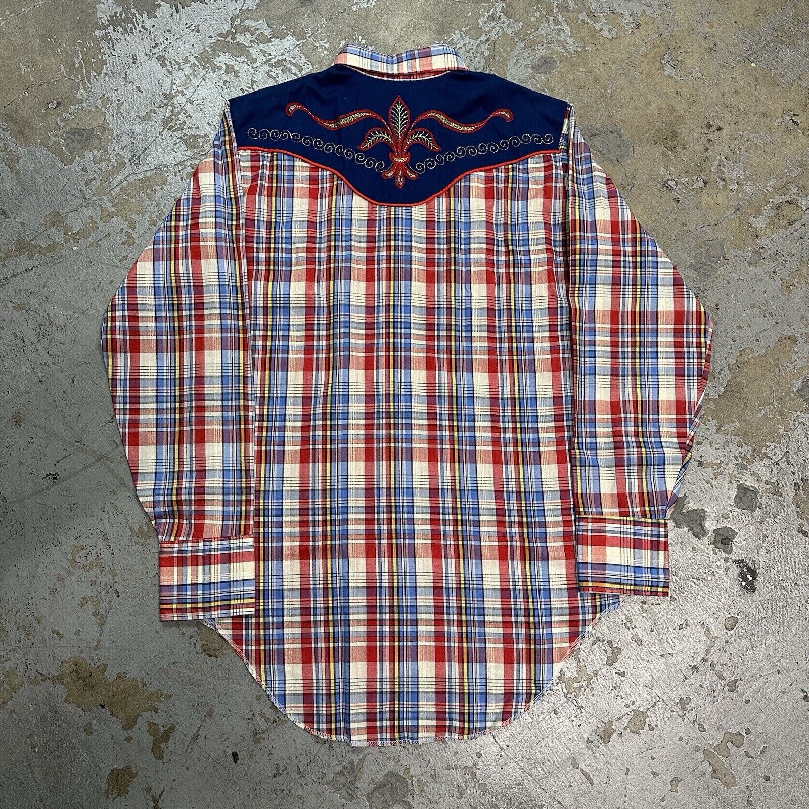 Vintage × Wrangler Vintage 70s Wrangler Permanent Press Plaid Pearl Snap Shirt Size US M / EU 48-50 / 2 - 3 Thumbnail