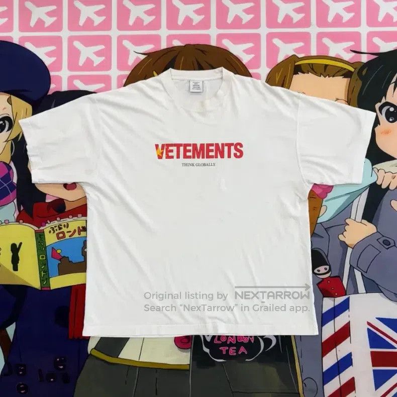 Other VETEMENTS Logo T-Shirt White Size US XL / EU 56 / 4 - 1 Thumbnail