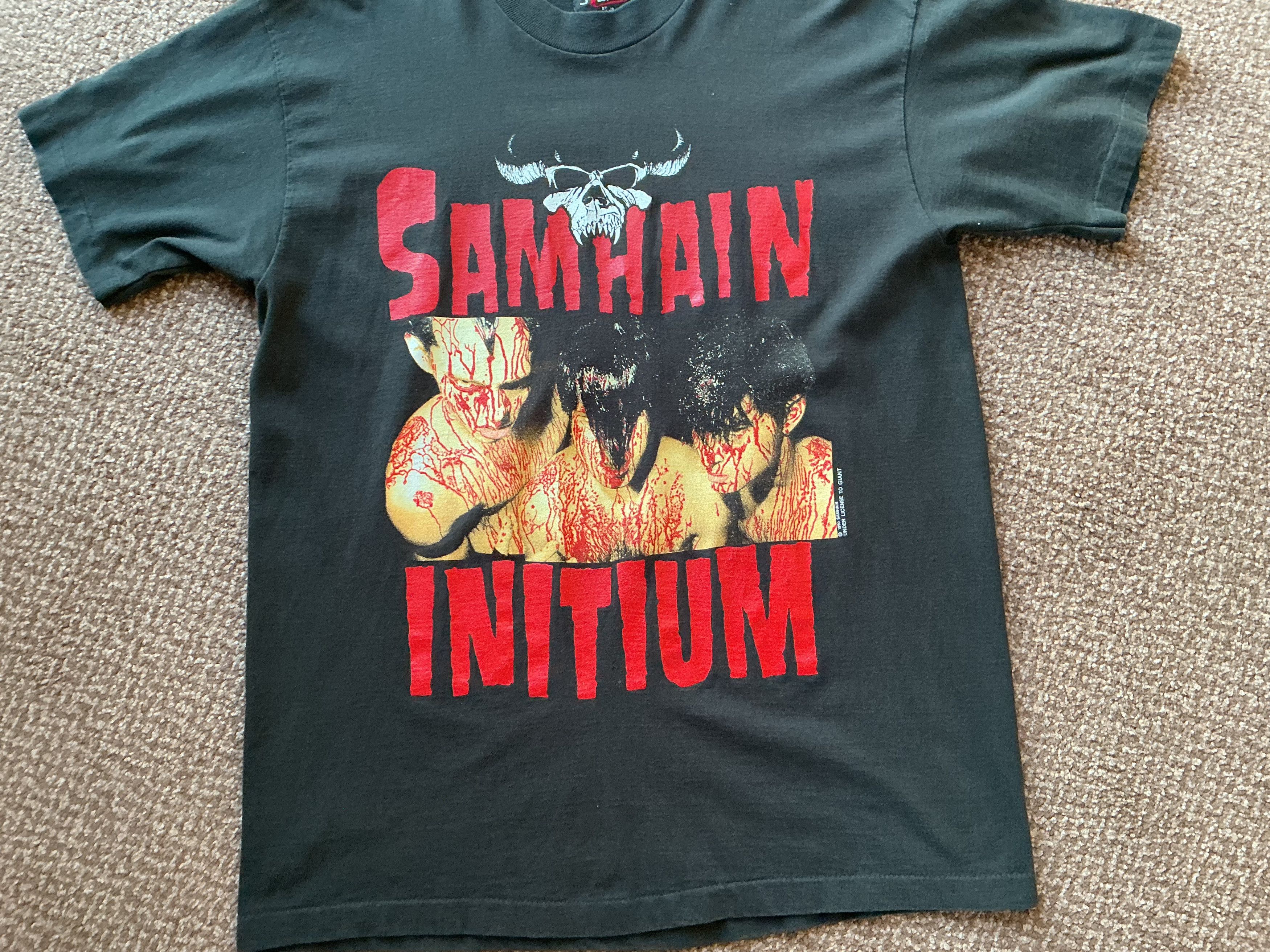 Anvil Rare 1990 Samhain Initium vintage t shirt Danzig Misfits Size US L / EU 52-54 / 3 - 2 Thumbnail