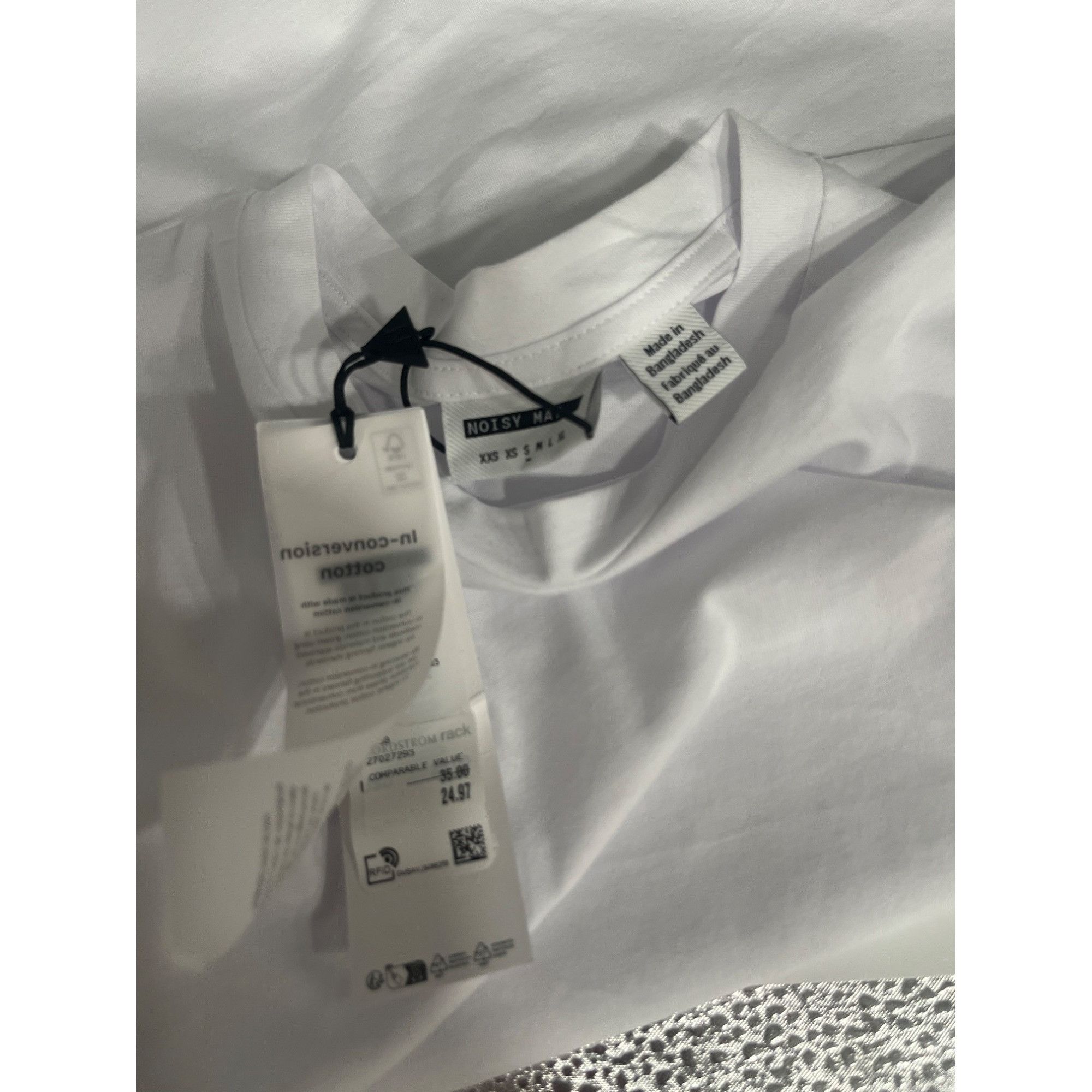 Other "Noisy May Millie Oversize Cotton T-Shirt, White, S Size S / US 4 / IT 40 - 5 Thumbnail