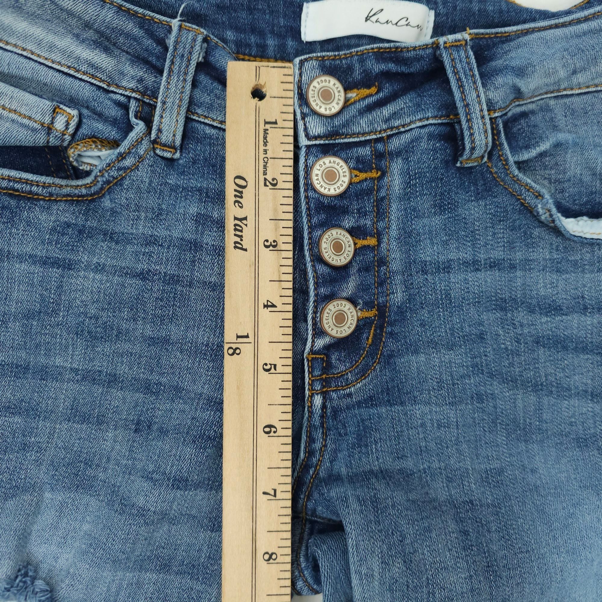 Other Kancan Button Fly Jeans Womens Size 1/24 Distressed Ripped Size 26" / US 2 / IT 38 - 4 Thumbnail