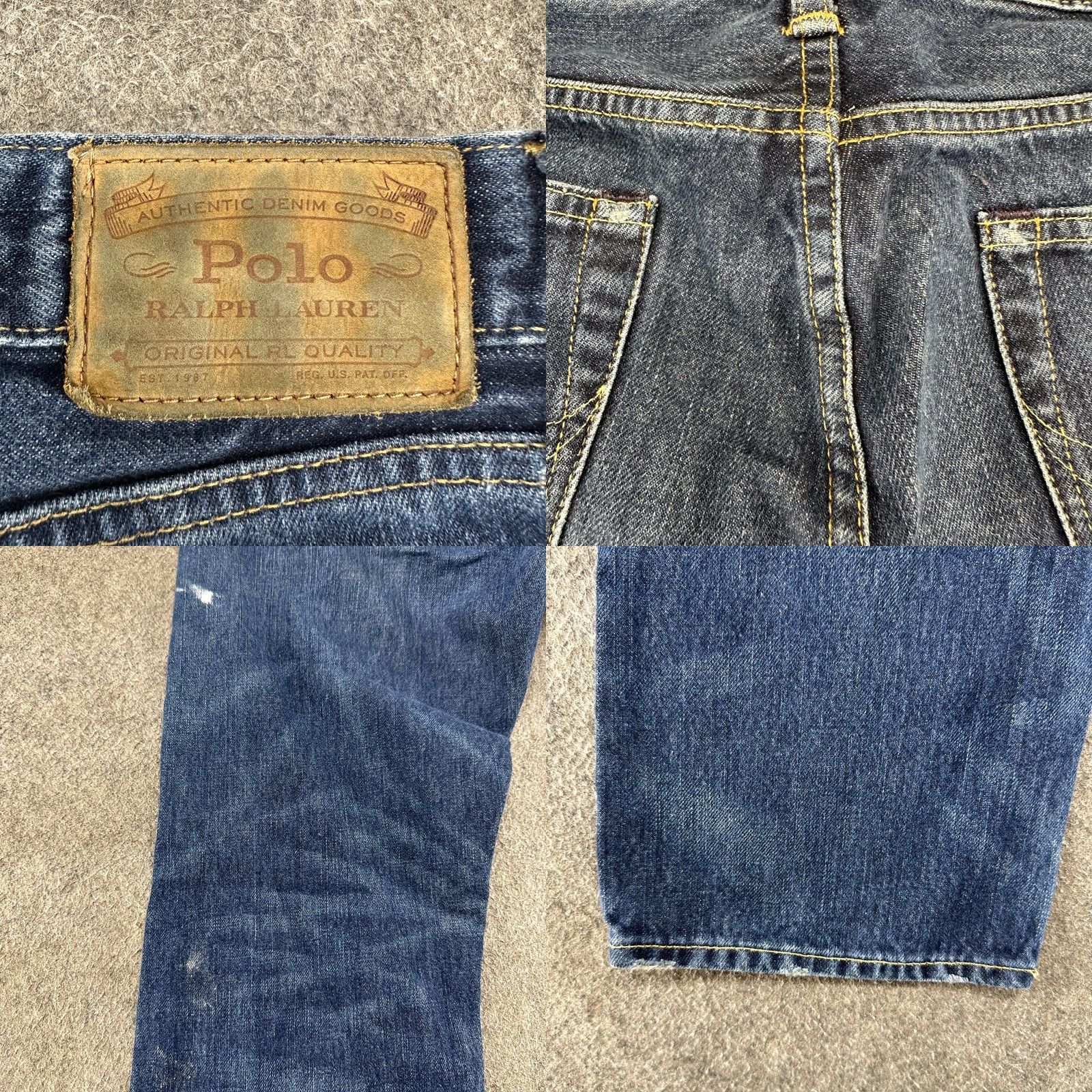 Polo Ralph Lauren Polo Ralph Lauren Jeans Slim Fit 32x32 Blue Denim Straight Leg 5-Pocket Dark Wash Cotton Mens Regular Size Click to Buy Size US XS / EU 42 / 0 - 9 Thumbnail