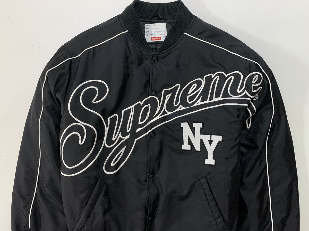 Supreme Supreme Contrast Script Varsity NY Varsity Jacket Men's _L Size US L / EU 52-54 / 3 - 4 Thumbnail