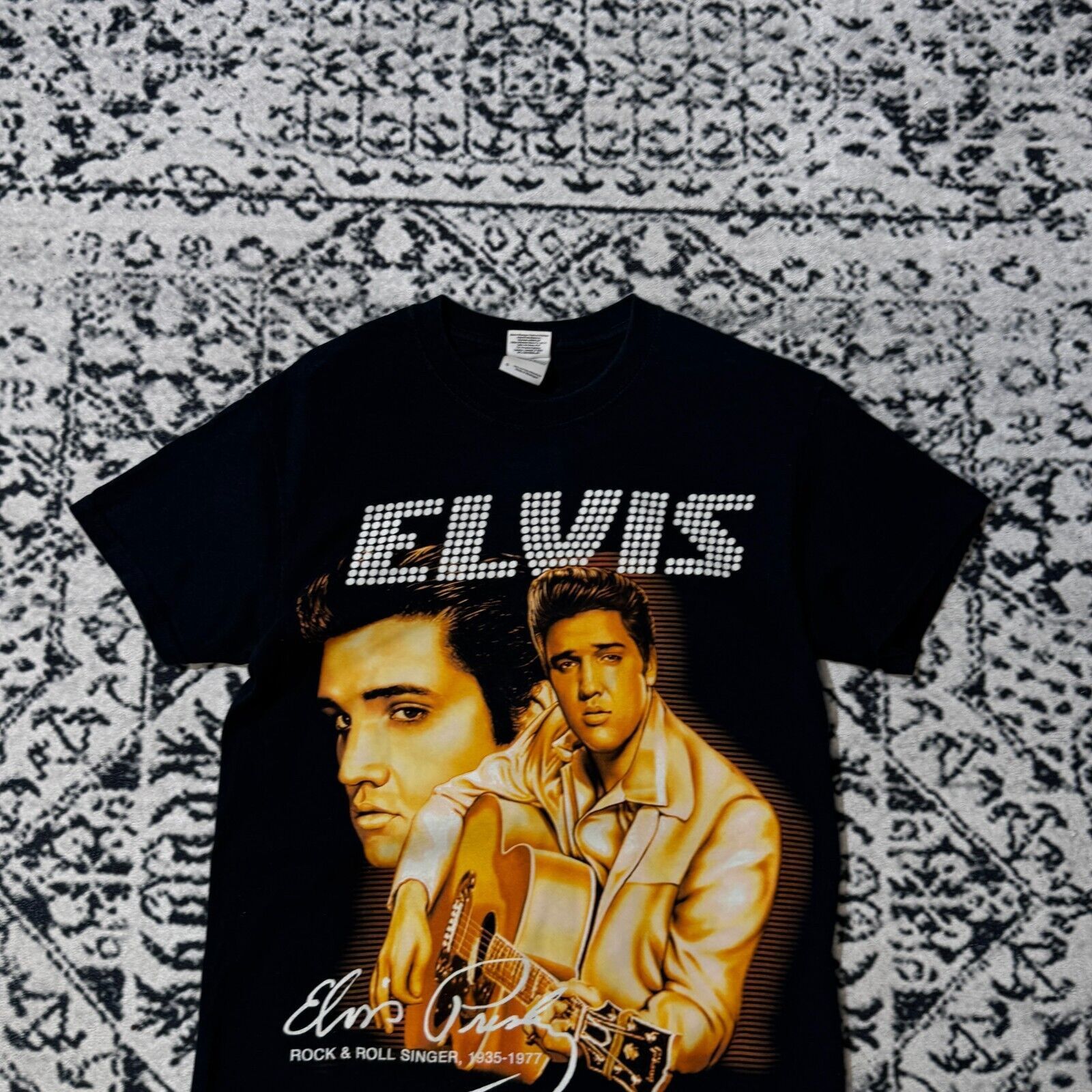 Vintage Vintage Black Cotton T-Shirt Size S Elvis Presley Rock & Rol Size US S / EU 44-46 / 1 - 5 Thumbnail