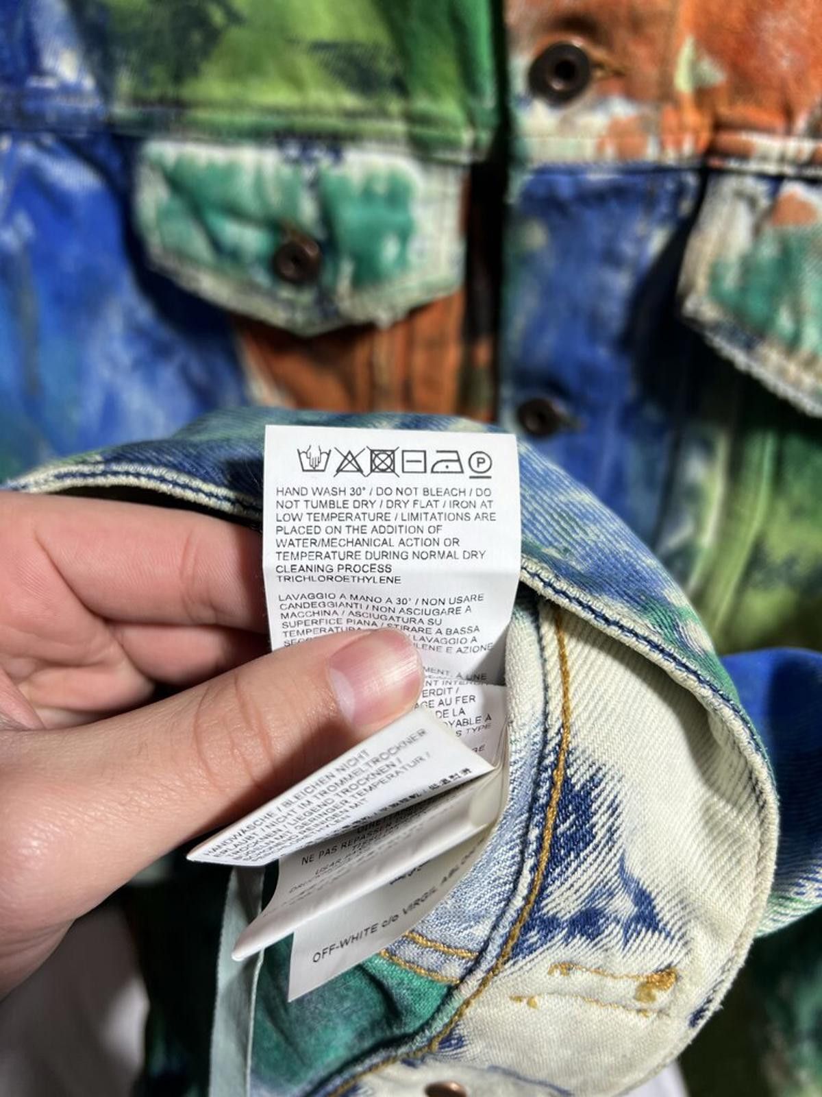 Off-White Off-White Tye Dyed Denim Jacket Sz. L Size US L / EU 52-54 / 3 - 6 Thumbnail
