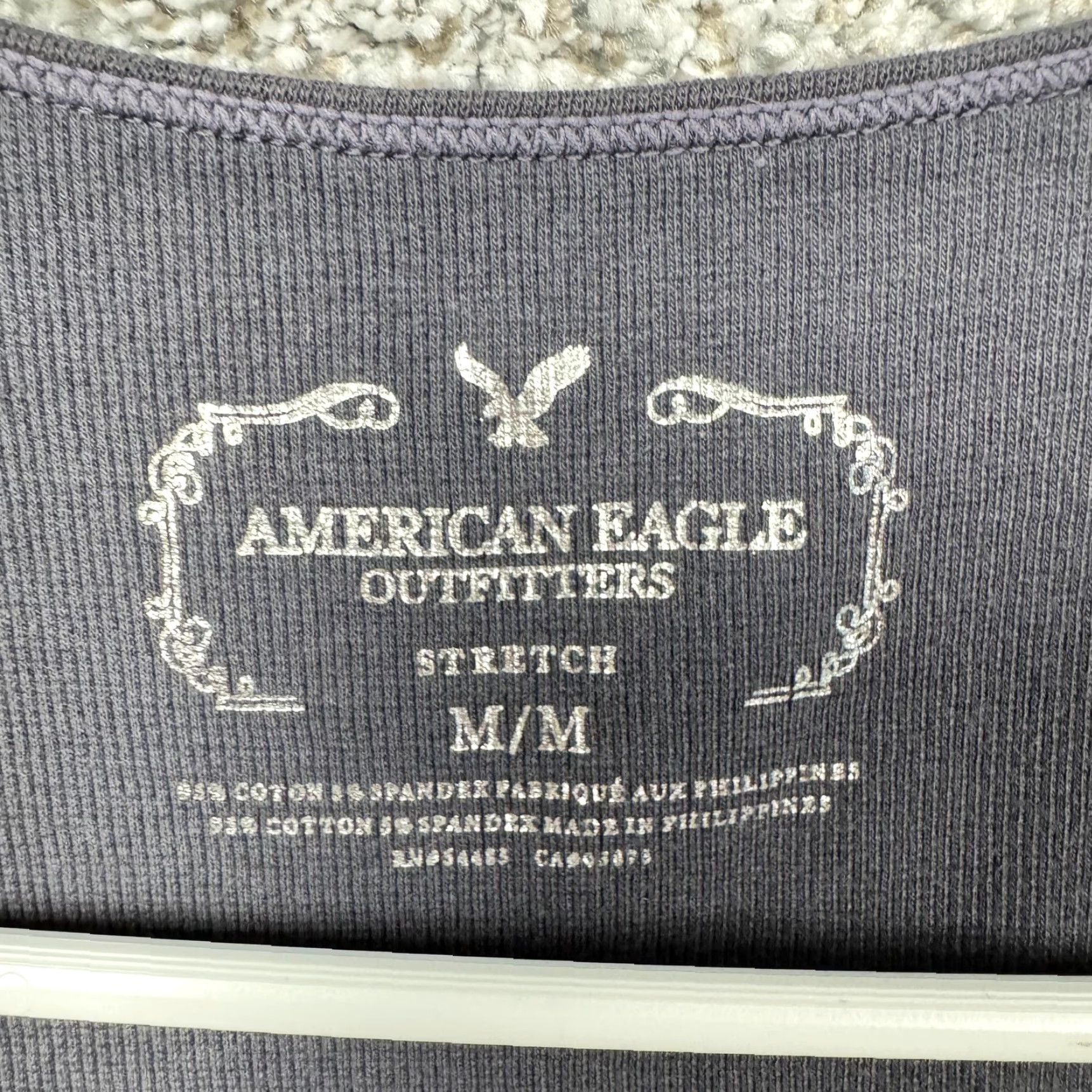 American Eagle Outfitters VINTAGE American Eagle Outfitters Tank Top M Gray Basic Sleeveless Cotton Spandex Scoop Neck Women Womens Size M / US 6-8 / IT 42-44 - 4 Thumbnail