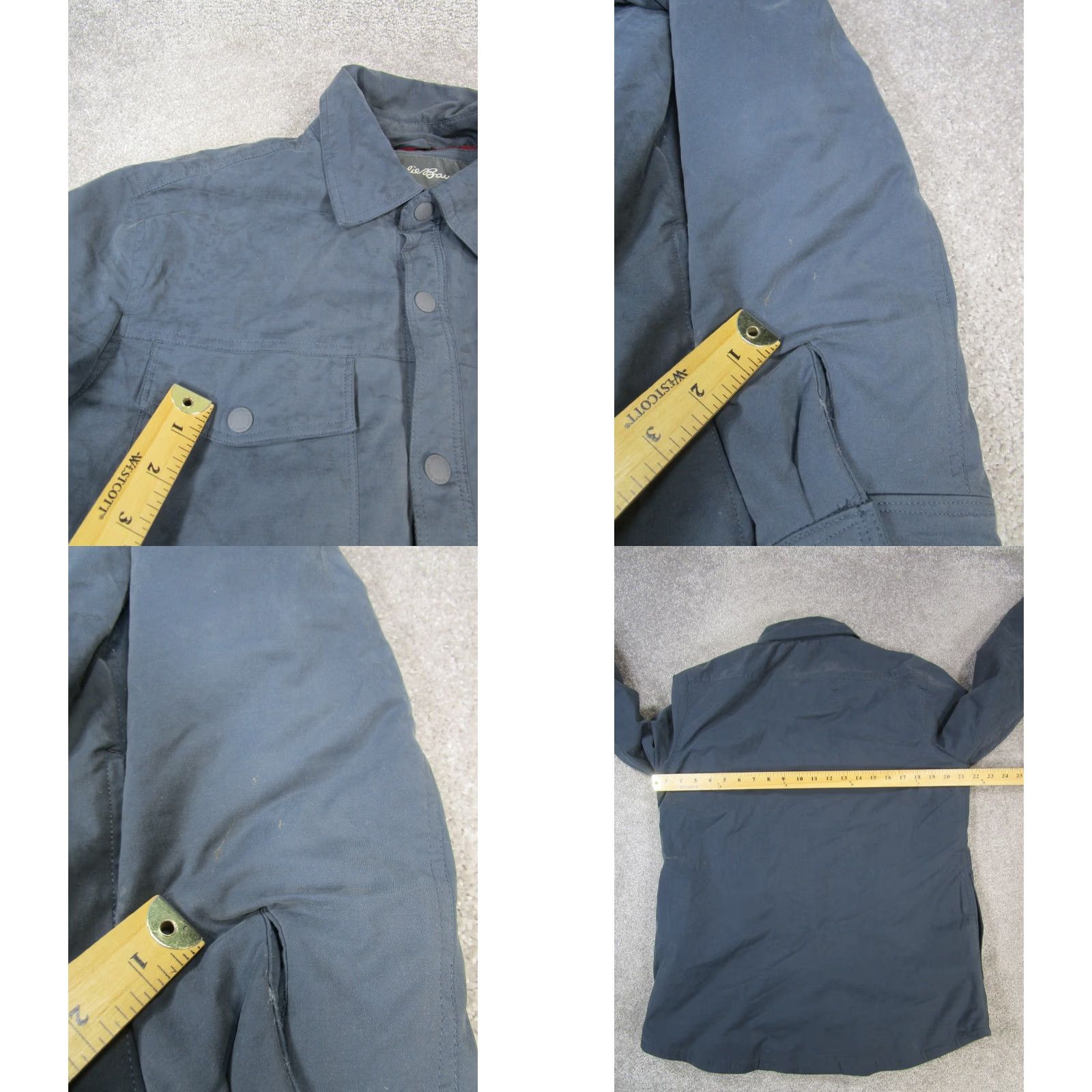Eddie Bauer Eddie Bauer Jacket Adult Medium Blue Flannel Lined Cotton Blend Button Up Mid-Length Mens Size US M / EU 48-50 / 2 - 8 Thumbnail