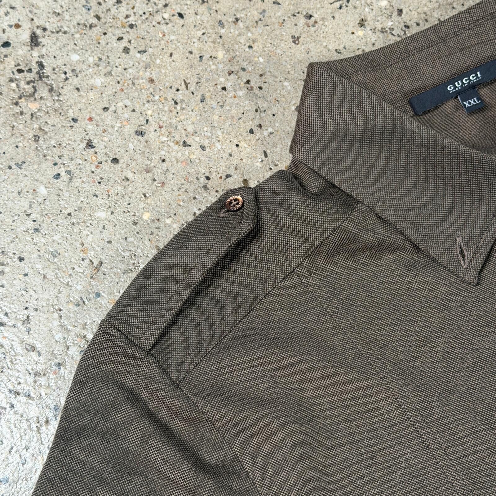 Gucci Gucci Short Sleeve Military Style Shirt Size US L / EU 52-54 / 3 - 3 Thumbnail