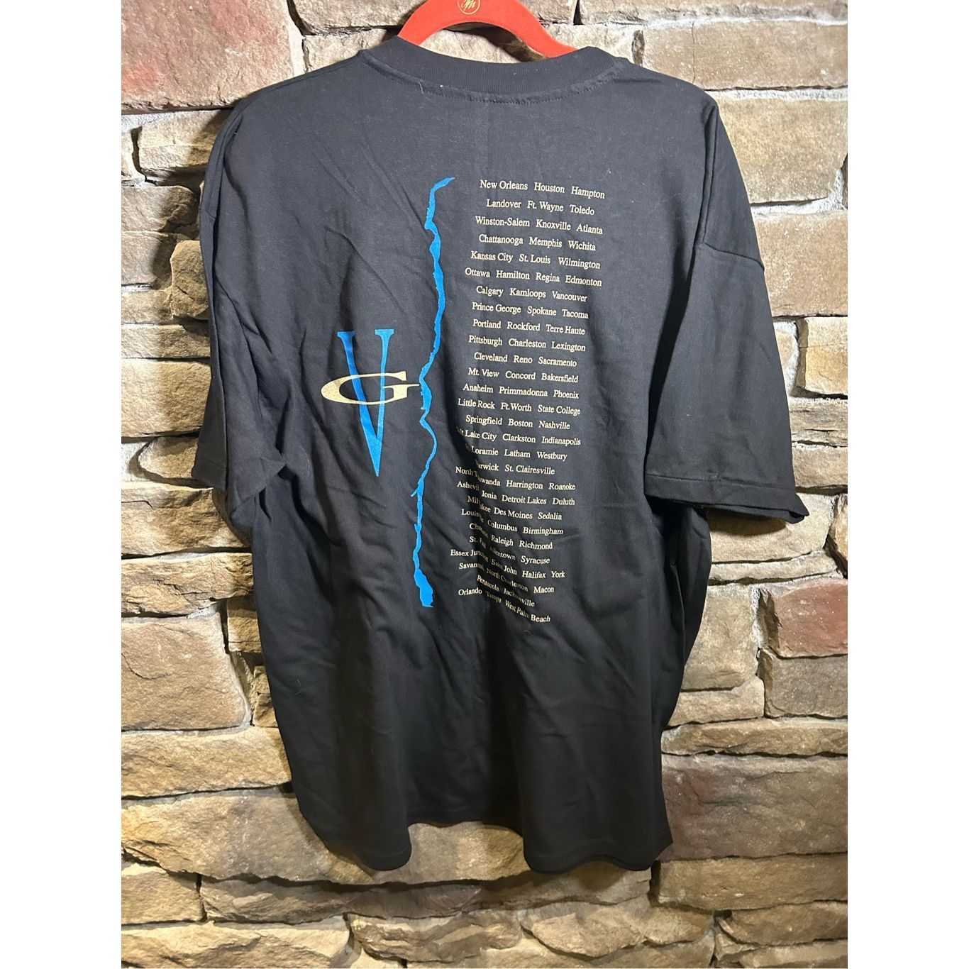 Hanes VTG Vince Gill Concert Tour T-Shirt Black Short Sleeve Singl Size US XL / EU 56 / 4 - 4 Thumbnail