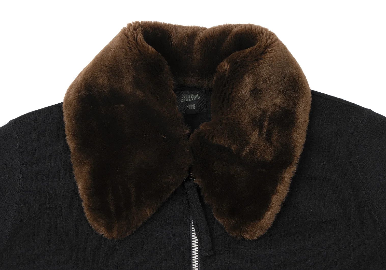 Jean Paul Gaultier Faux Fur Collar Knit Blouson in Black Size 48 Size US M / EU 48-50 / 2 - 3 Thumbnail